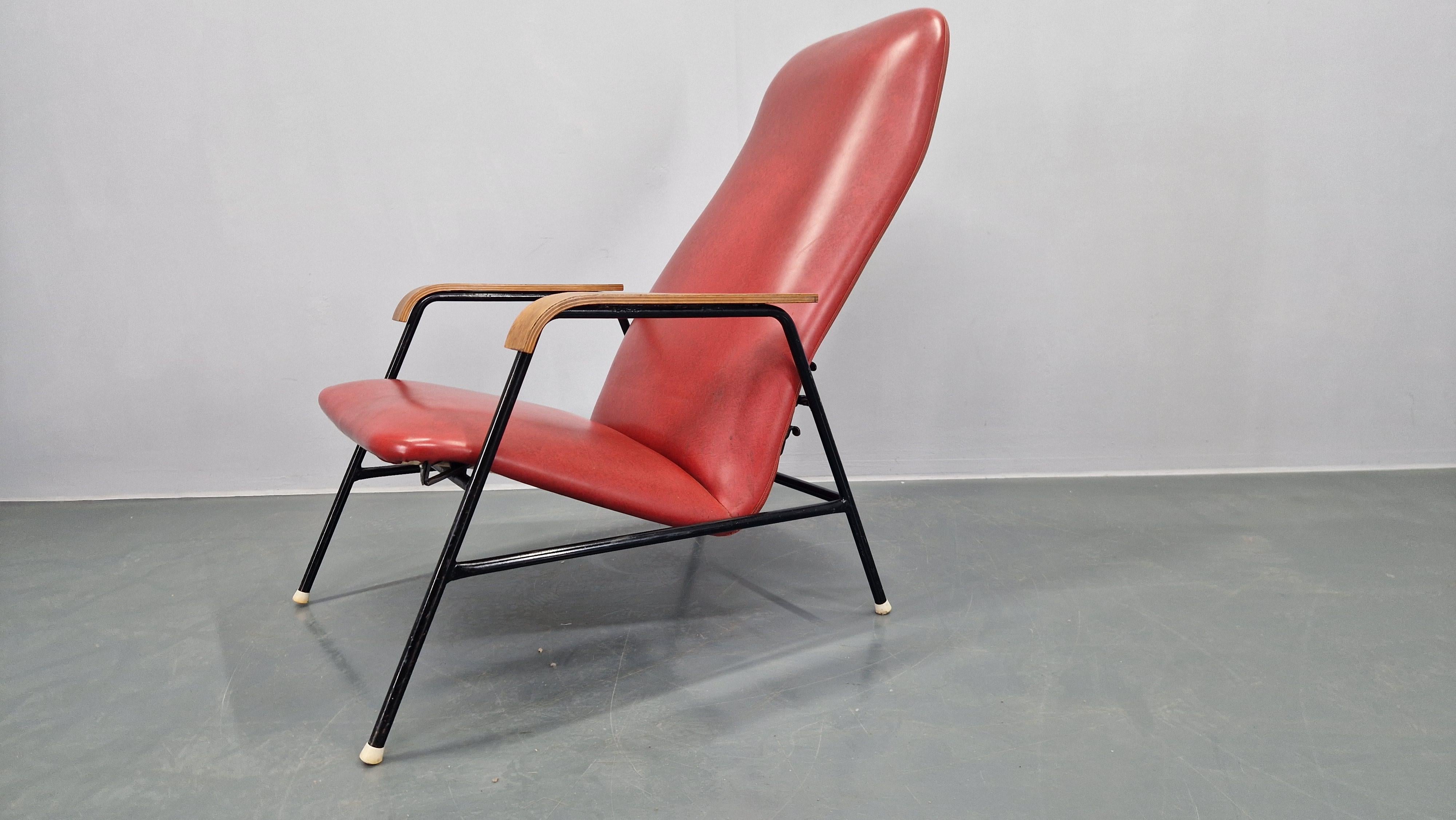 Rare Midcentury Easy Armchair, Sweden, 1960s. For Sale 5