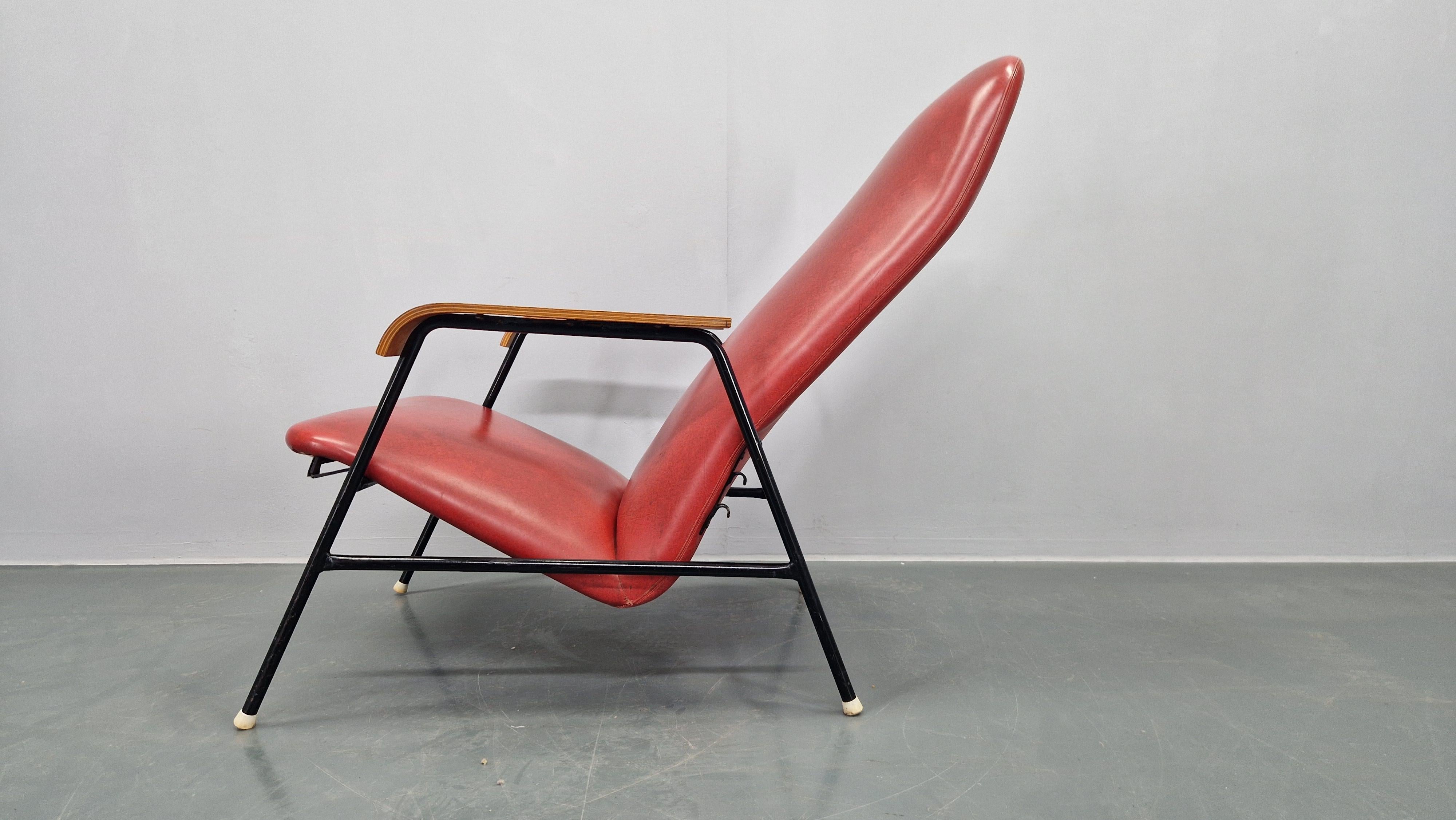 Rare Midcentury Easy Armchair, Sweden, 1960s. For Sale 6