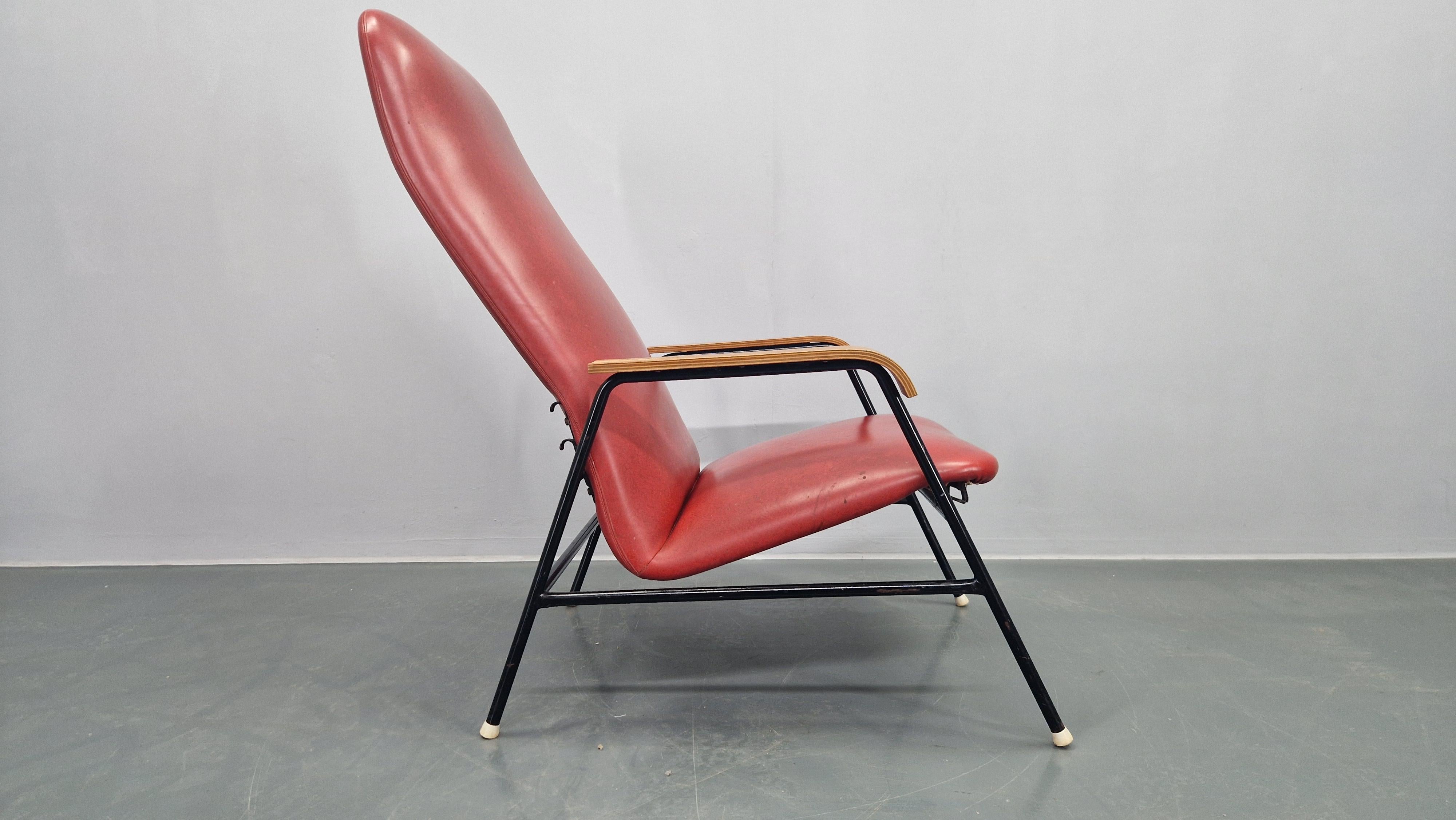 Mid-20th Century Rare Midcentury Easy Armchair, Sweden, 1960s. For Sale