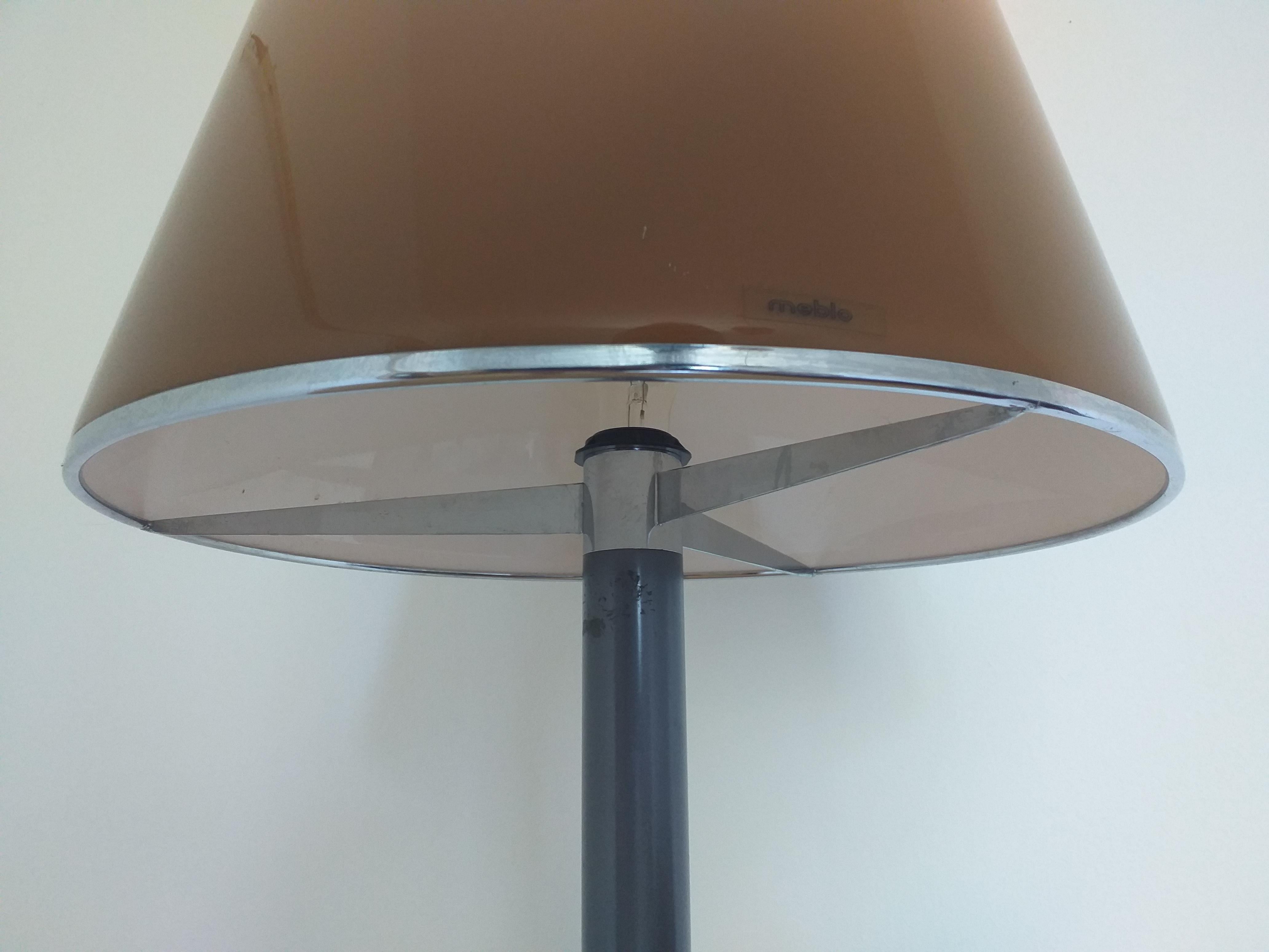 Rare Midcentury Floor Lamp Kuala, Meblo by Franco Bresciani, Italy, 1970s In Good Condition In Praha, CZ