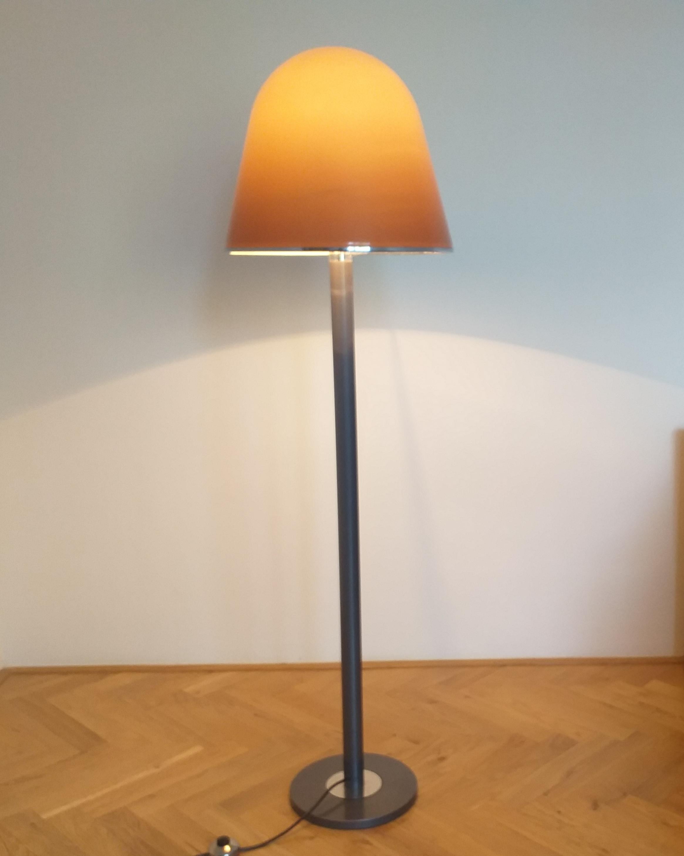 Chrome Rare Midcentury Floor Lamp Kuala, Meblo by Franco Bresciani, Italy, 1970s For Sale
