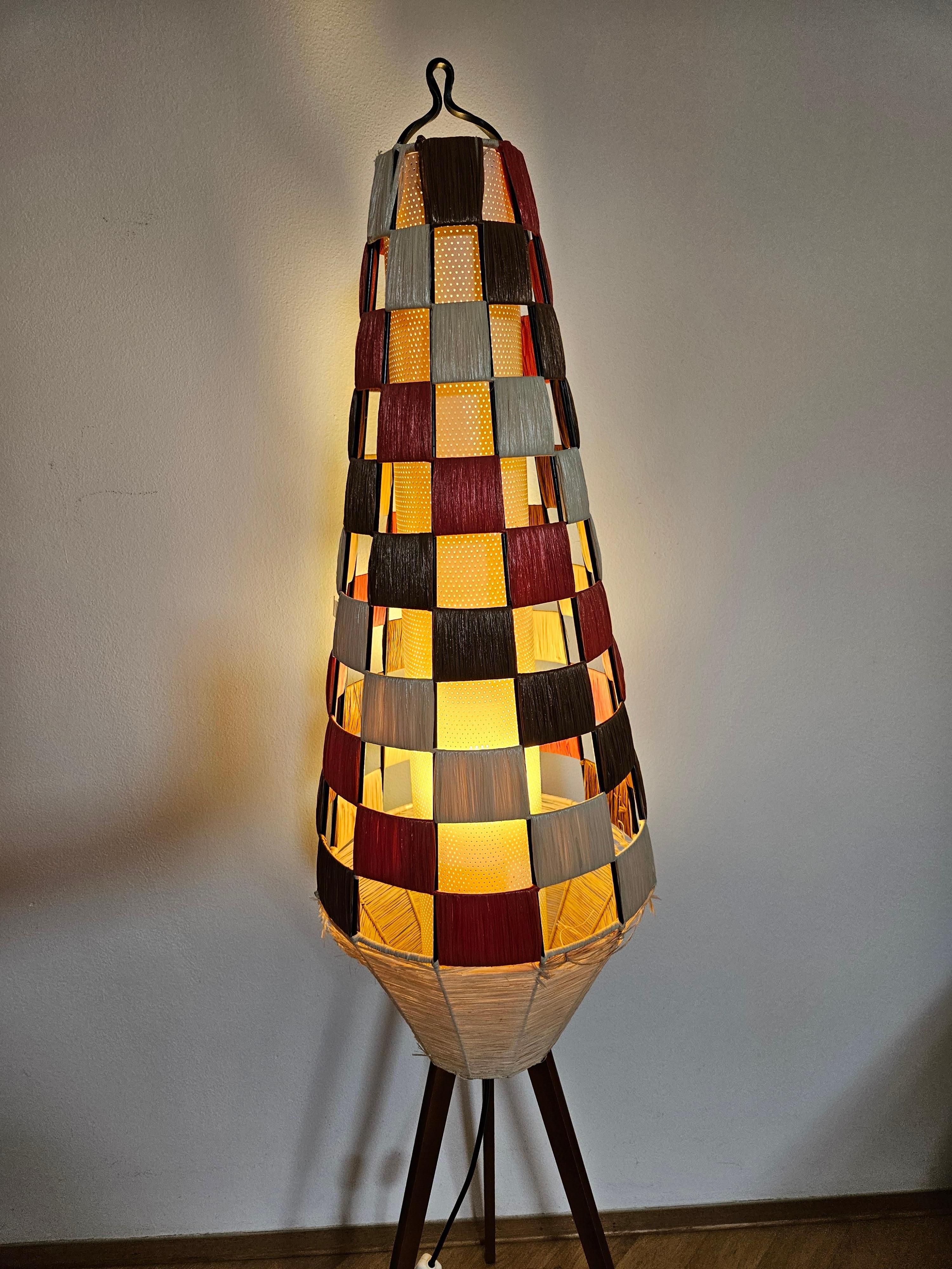 Rare Midcentury Floor Lamp Rocket, Tripod, Germany, 1960s For Sale 4