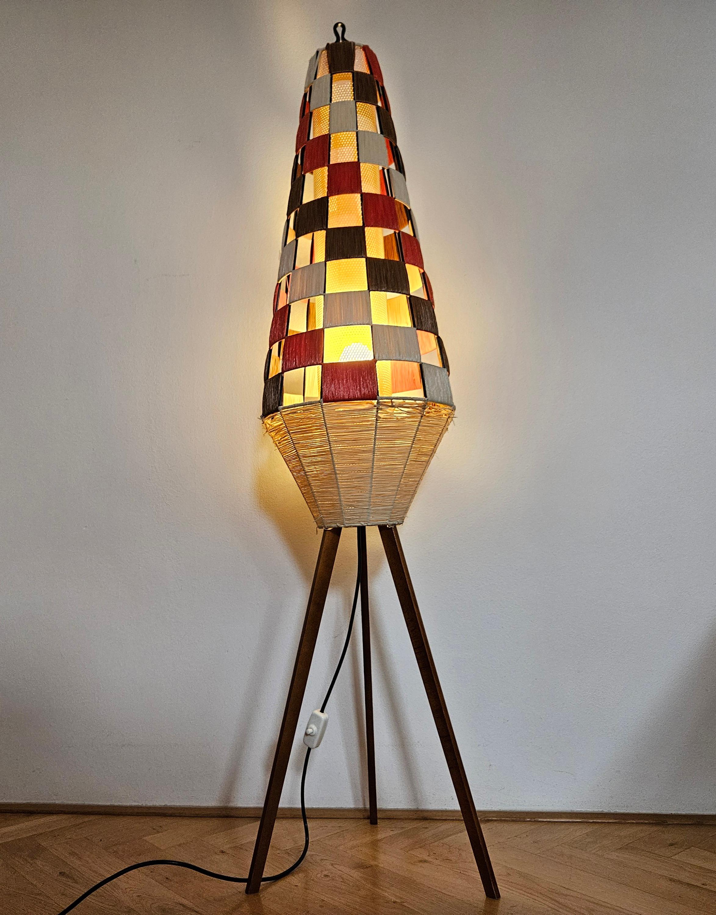 Rare Midcentury Floor Lamp Rocket, Tripod, Germany, 1960s For Sale 5