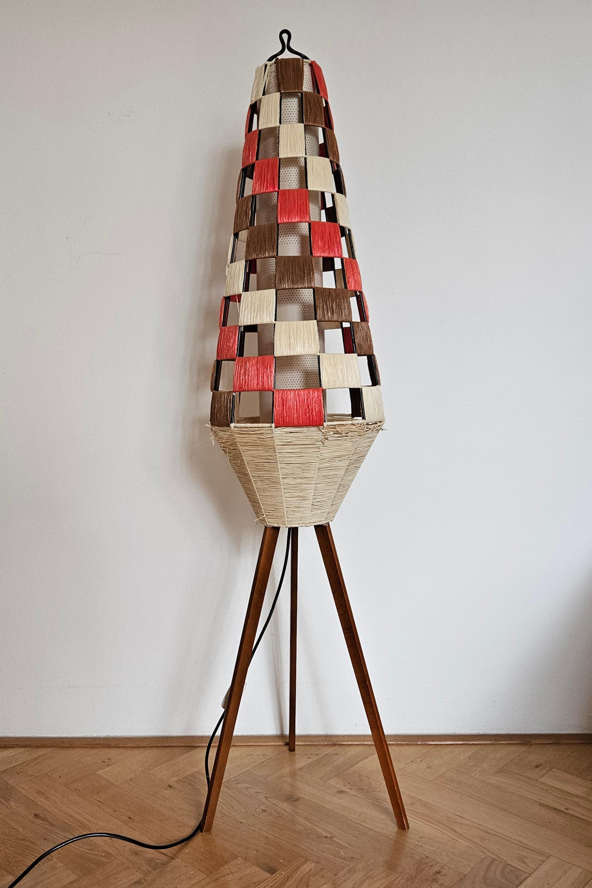 Mid-20th Century Rare Midcentury Floor Lamp Rocket, Tripod, Germany, 1960s For Sale