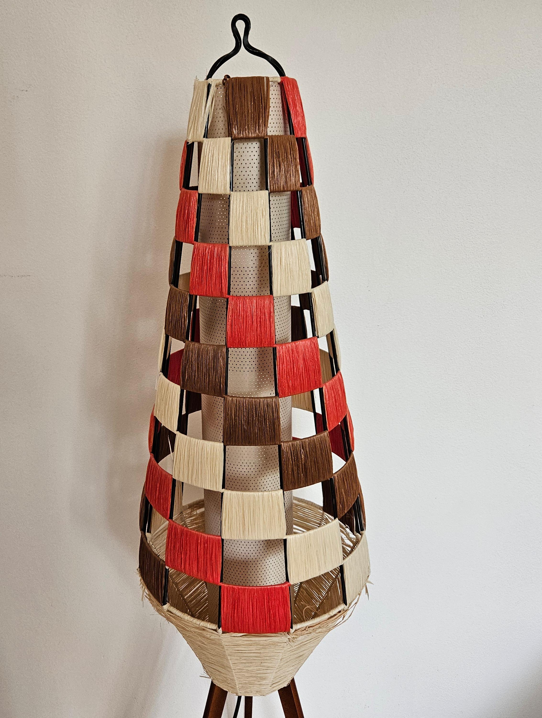 Metal Rare Midcentury Floor Lamp Rocket, Tripod, Germany, 1960s For Sale