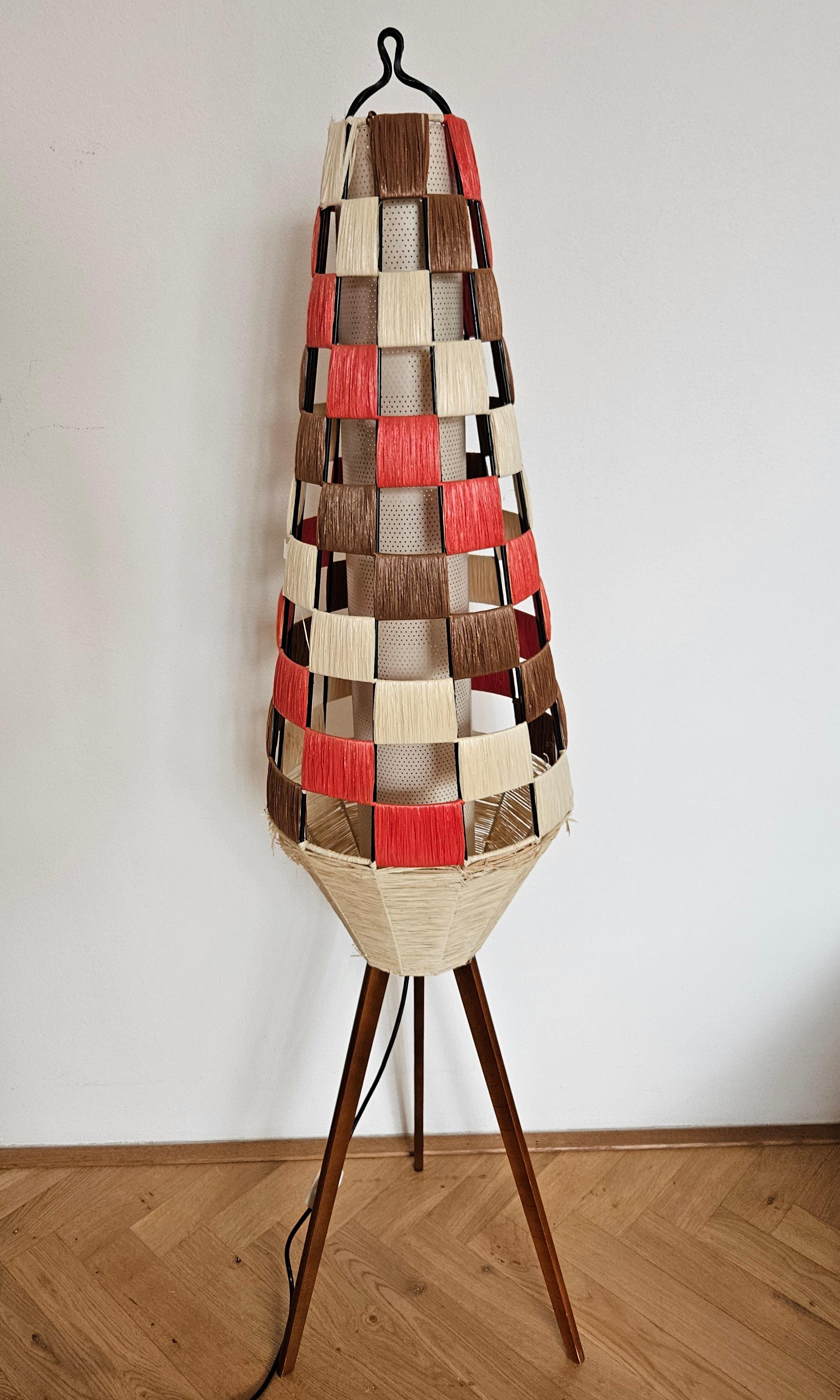 Rare Midcentury Floor Lamp Rocket, Tripod, Germany, 1960s For Sale 1