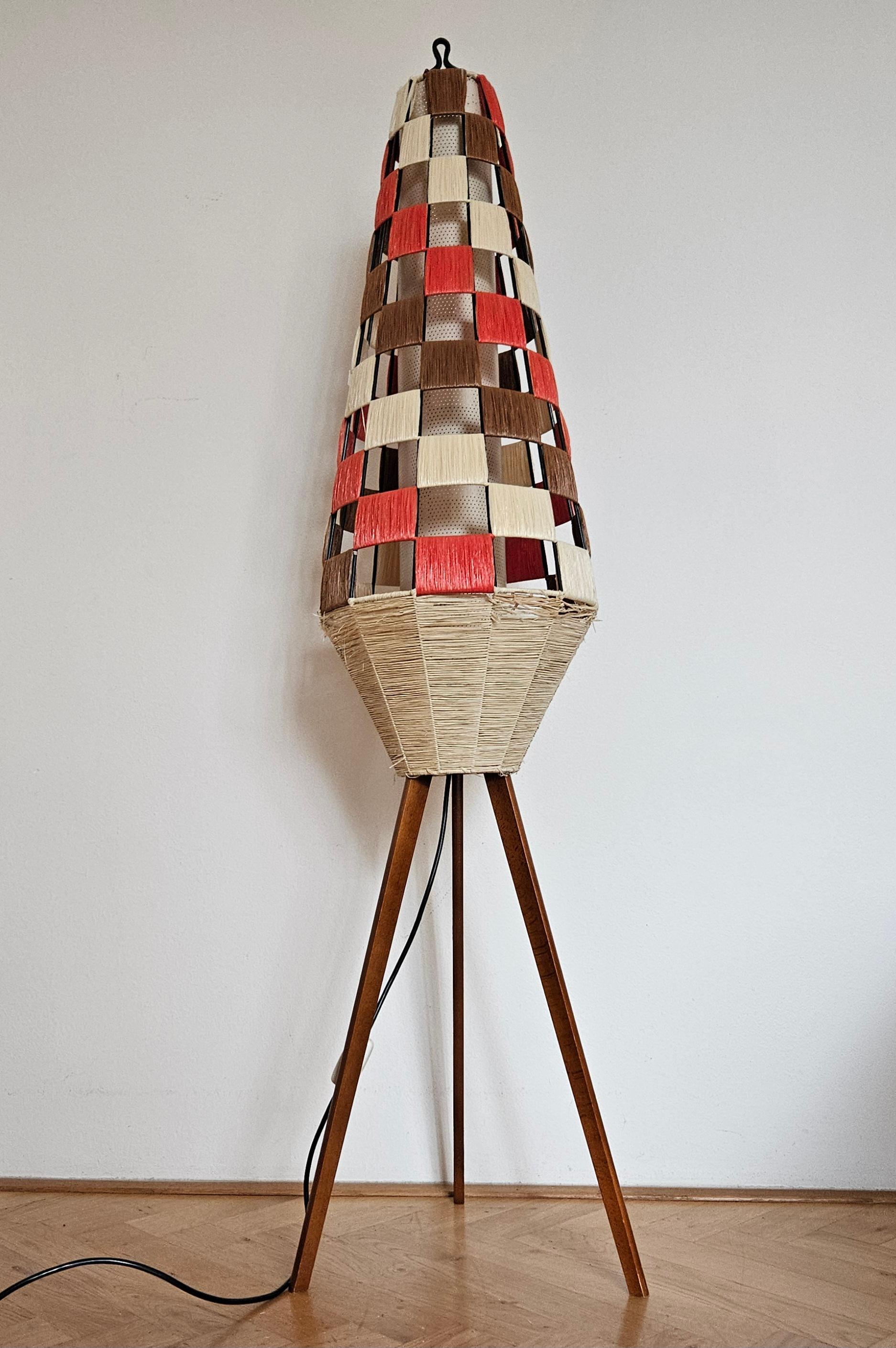 Rare Midcentury Floor Lamp Rocket, Tripod, Germany, 1960s For Sale 2