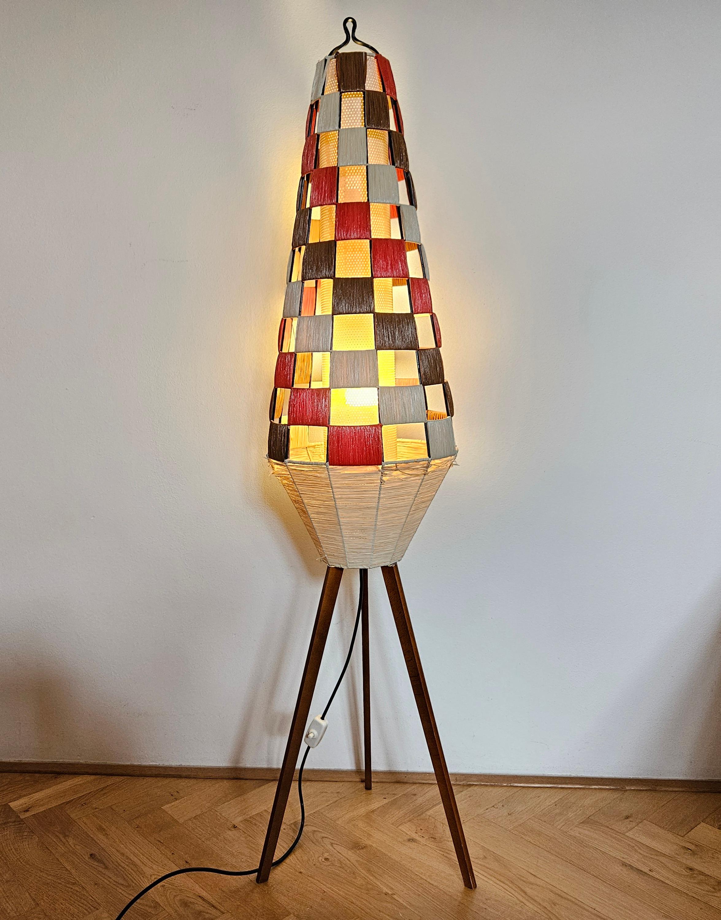 Rare Midcentury Floor Lamp Rocket, Tripod, Germany, 1960s For Sale 3