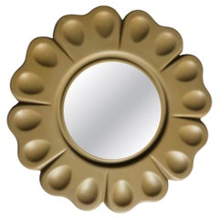 Rare Midcentury Flower Wall Mirror, Italy, 1970s