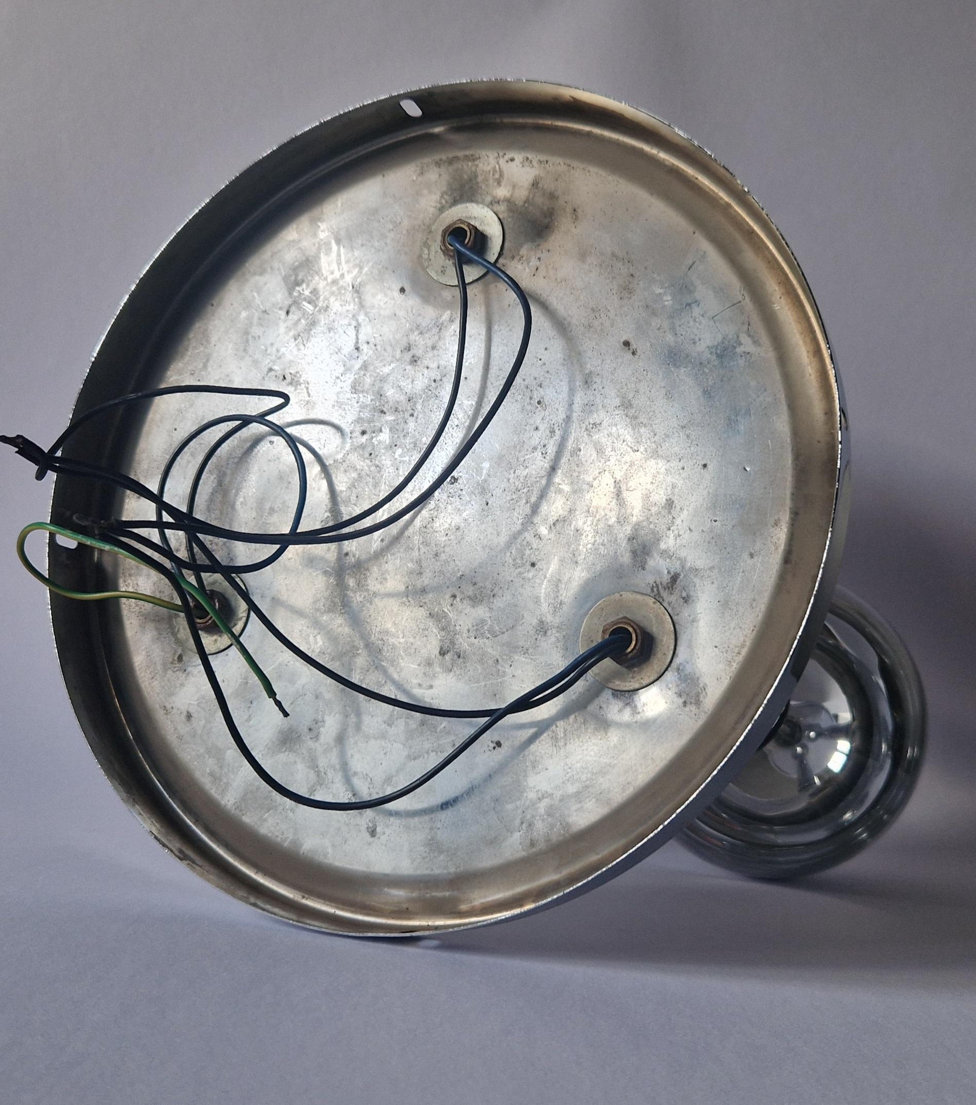 Rare Midcentury Flush Mount, Ceiling Lamp, Italy, 1970s For Sale 10