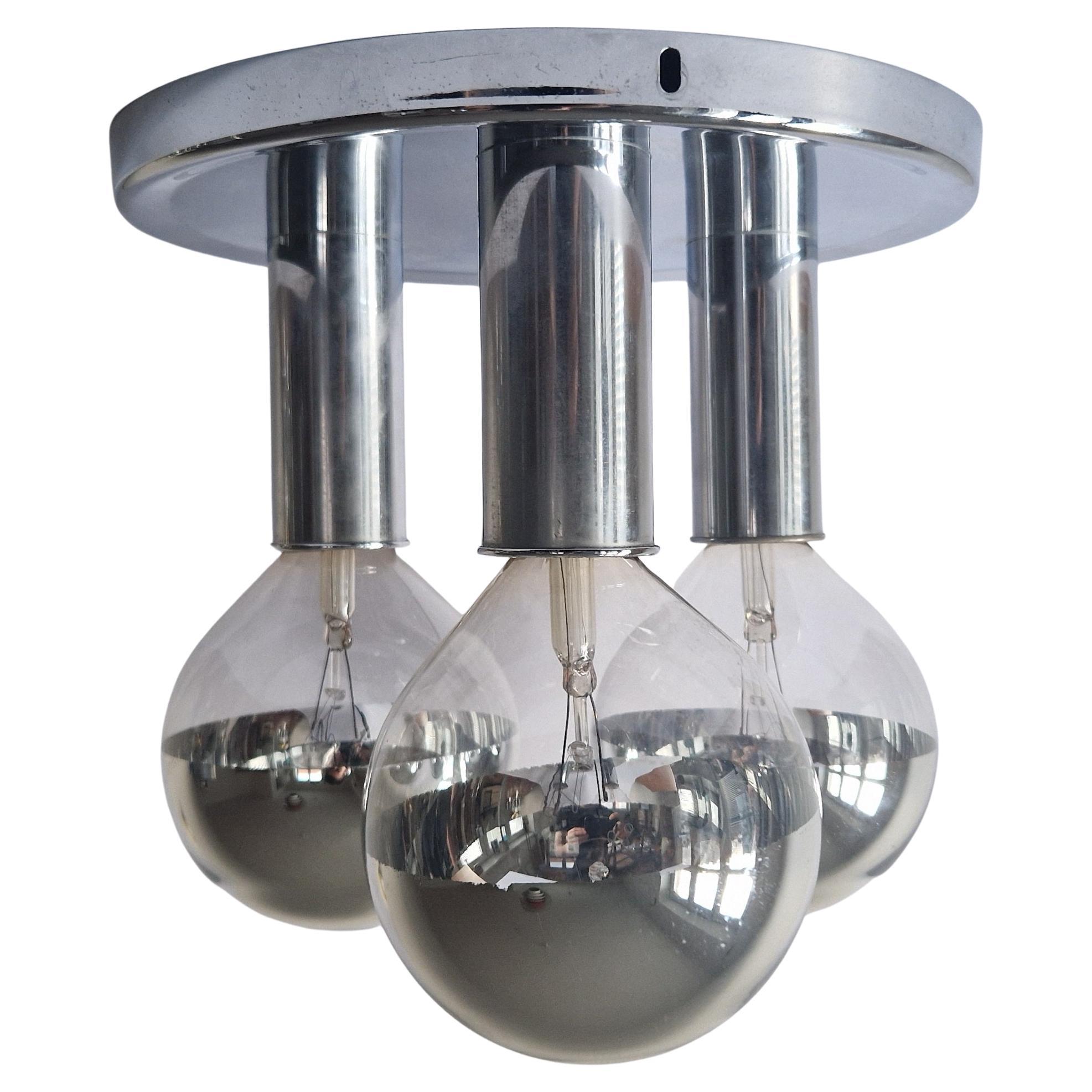 Rara lampada da soffitto a incasso del Midcentury, Italia, anni '70