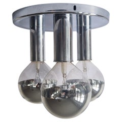 Rara lampada da soffitto a incasso del Midcentury, Italia, anni '70