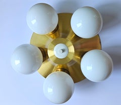 Rare Midcentury Flush Mount Sputnik, Space Age, 1970s