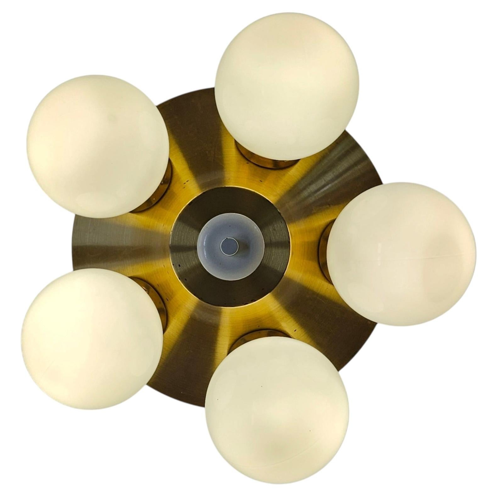 Rare Midcentury Flush Mount Sputnik, Space Age, 1970s For Sale