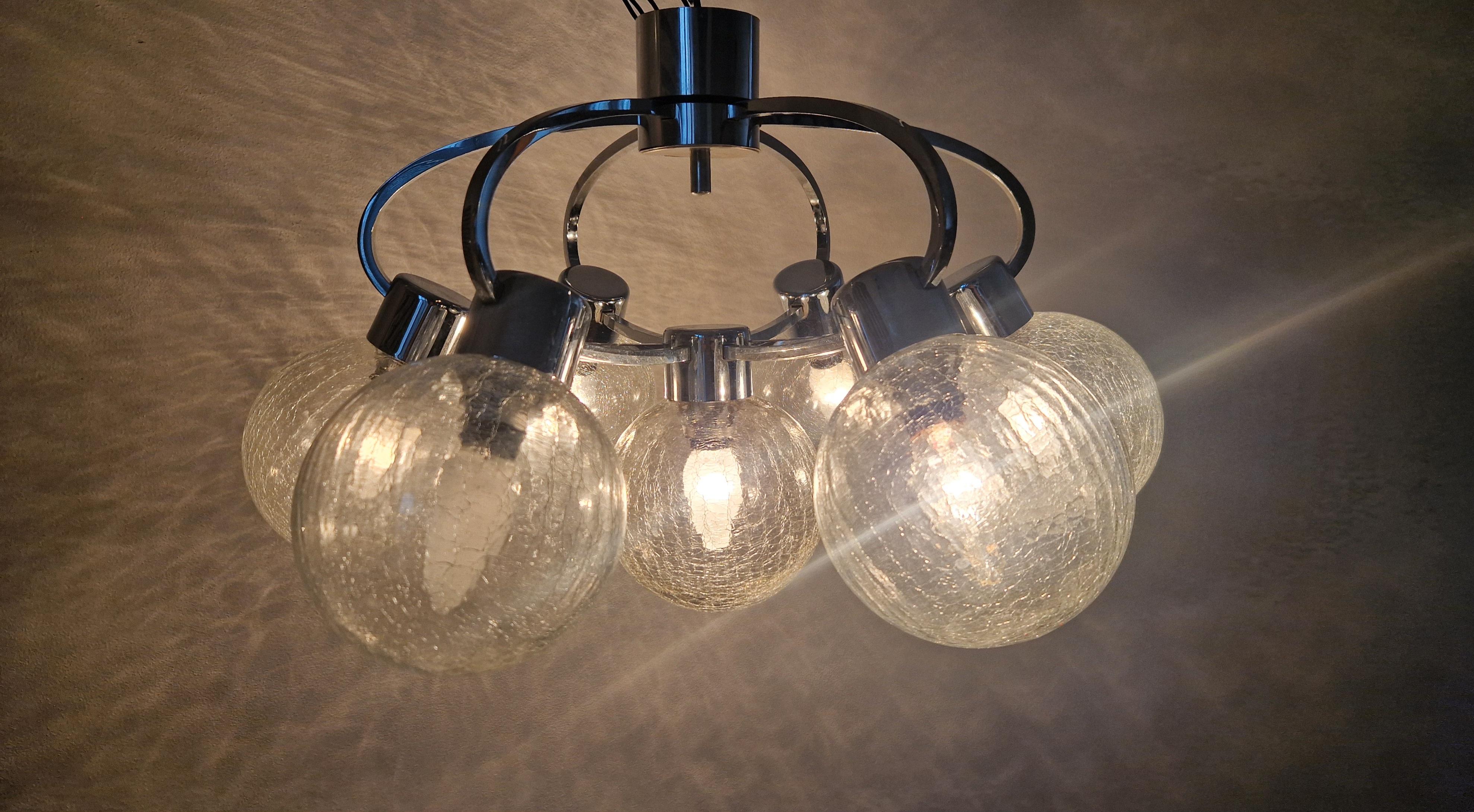 Raro lampadario o fashhount del Midcentury Galaxy, Germania, anni '70 In condizioni ottime in vendita a Praha, CZ