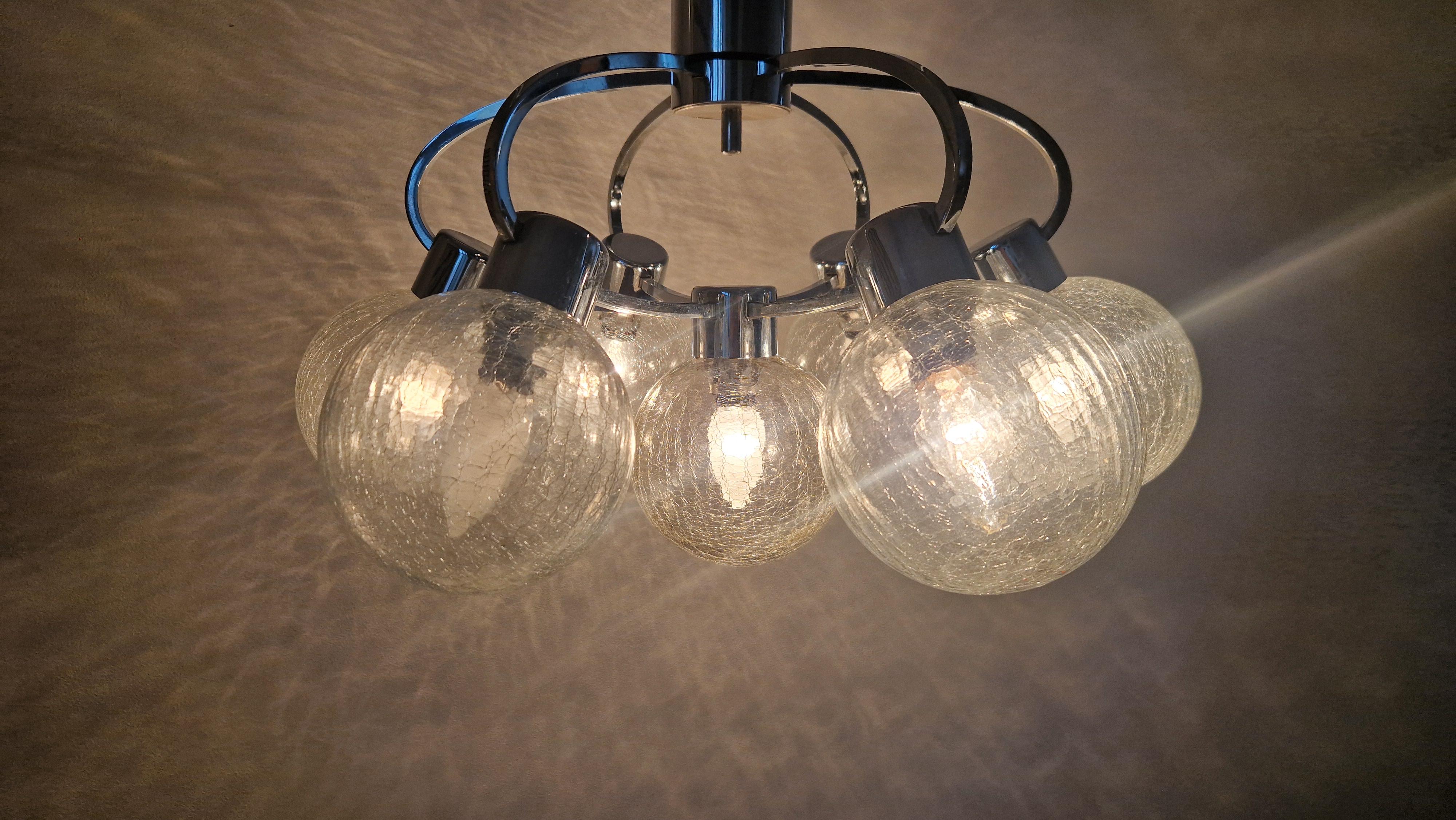 Vetro Raro lampadario o fashhount del Midcentury Galaxy, Germania, anni '70 in vendita