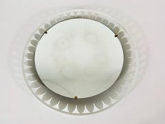 Rare Midcentury Metal Illuminated Mirror by Hillebrand, Germany, 1950s