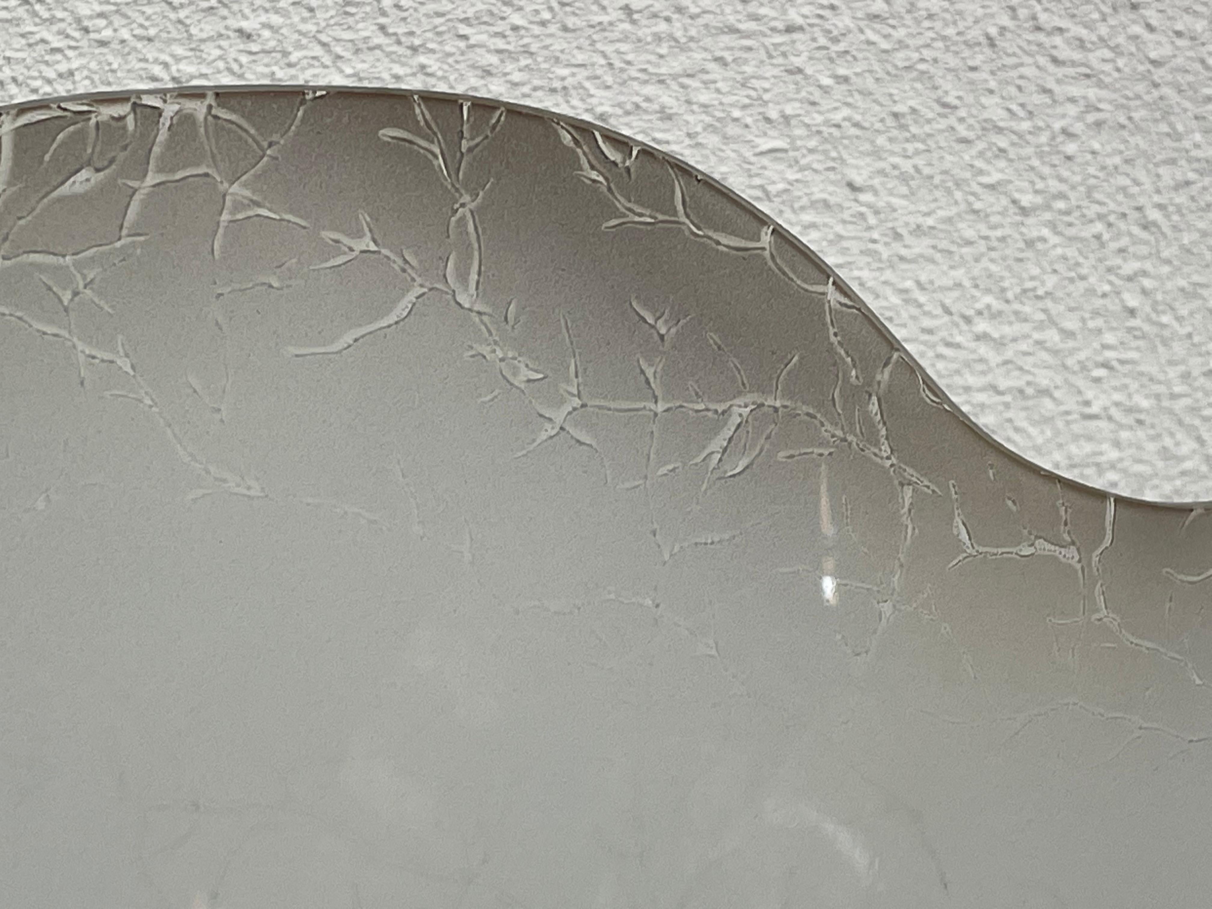 Seltene Midcentury Modern Glass Painter's Palette Design Flush Mount von White Goose im Angebot 7