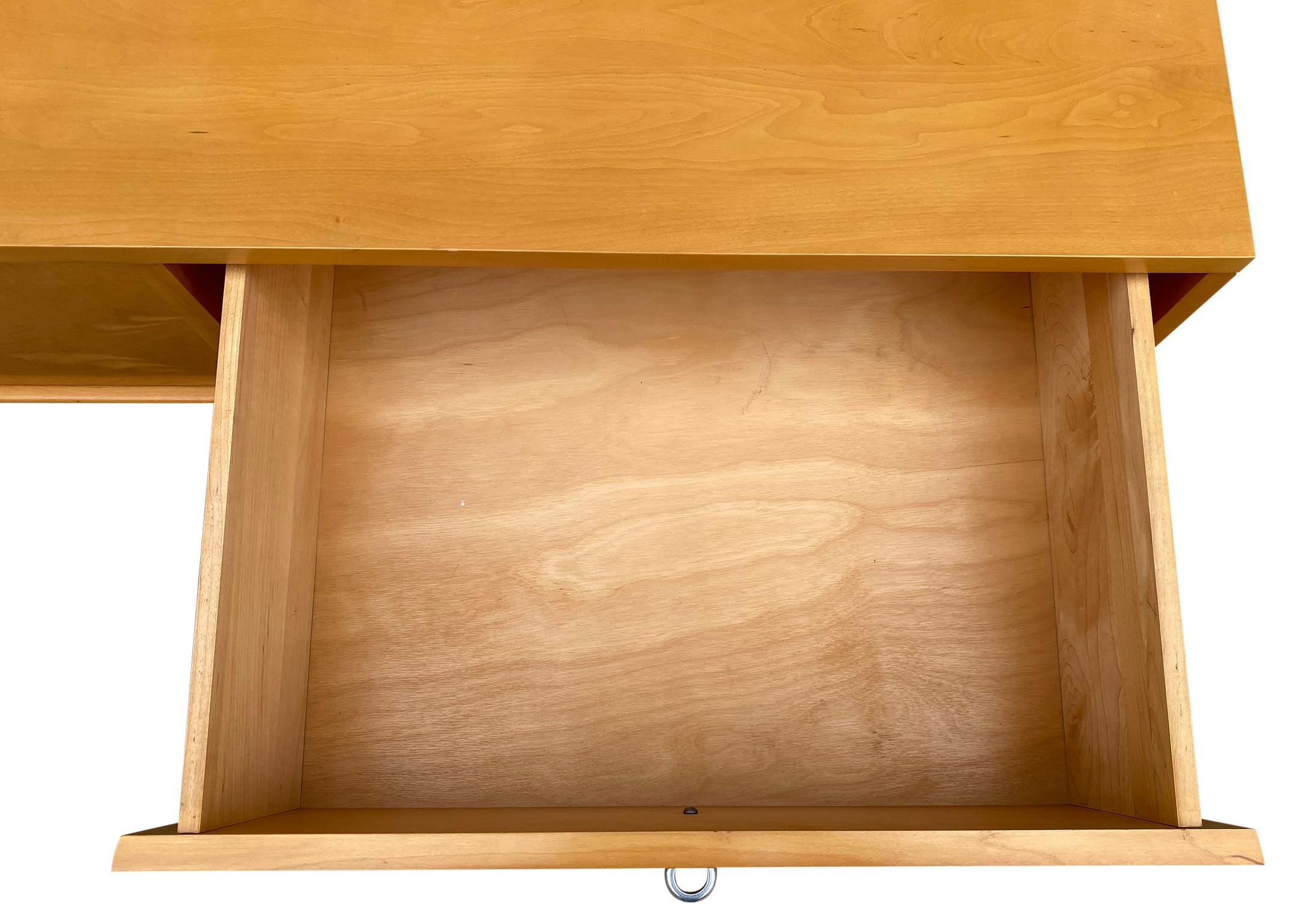 Maple Rare Midcentury Modern Low Two-Drawer Dresser by Paul McCobb Blonde