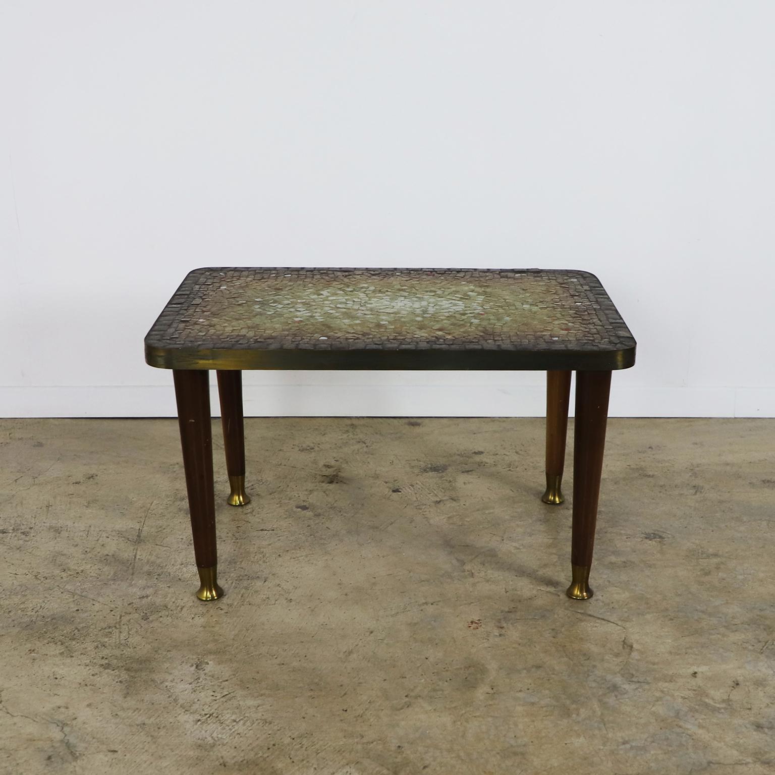 Mid-20th Century Rare Midcentury Mosaic Side Table by Genaro Alvarez For Sale