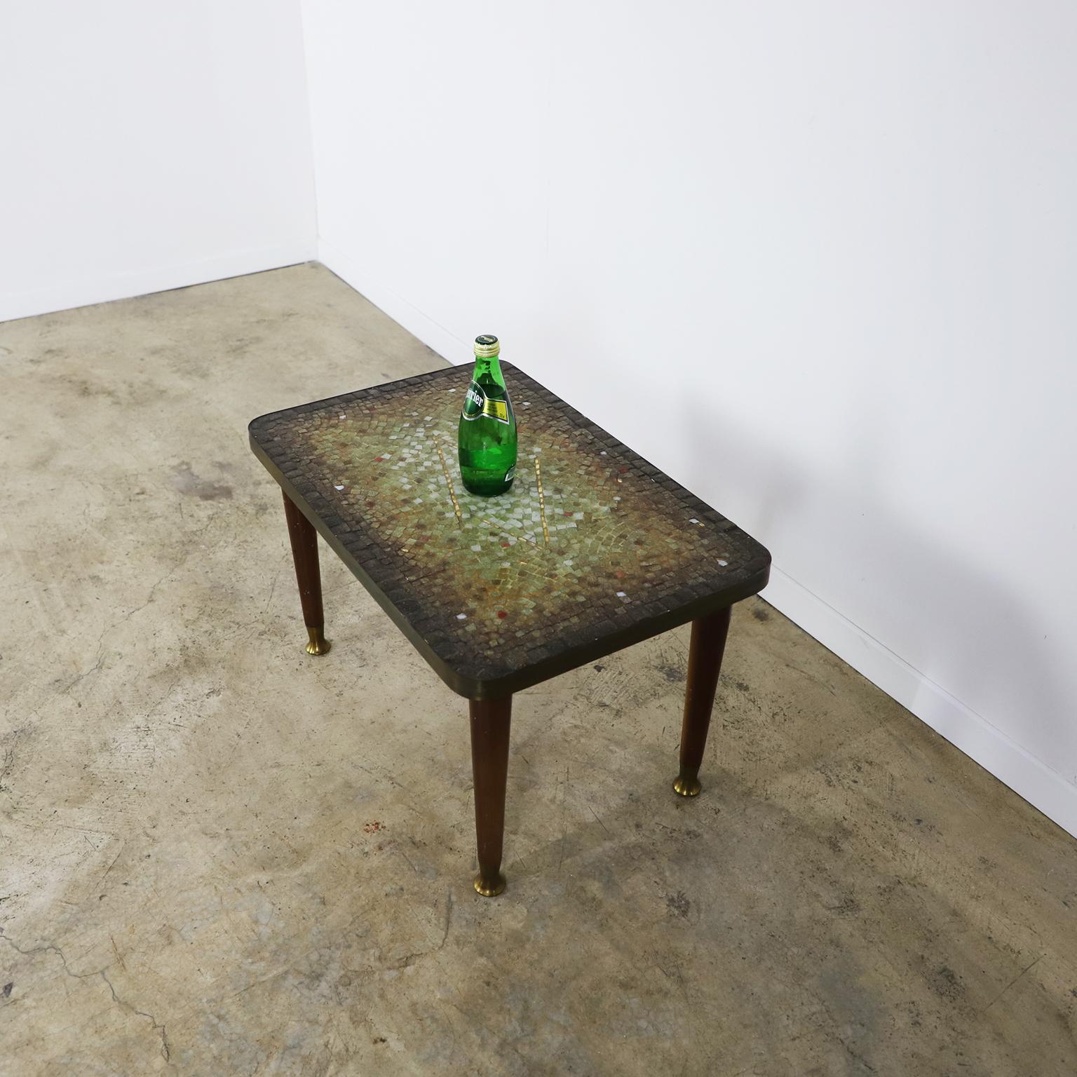Rare Midcentury Mosaic Side Table by Genaro Alvarez For Sale 1