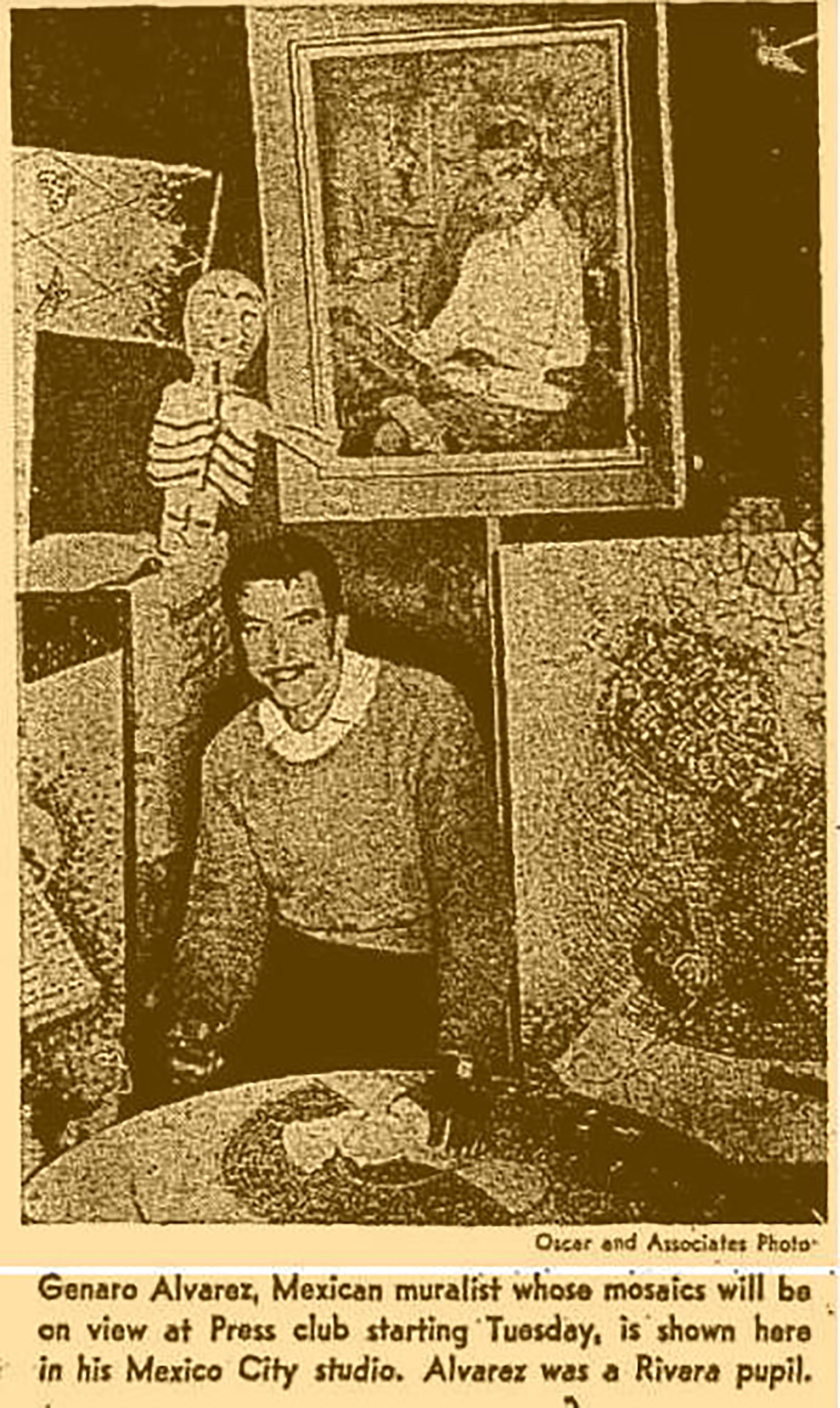 Seltener Mosaik-Beistelltisch von Genaro Alvarez aus der Mitte des Jahrhunderts im Angebot 2