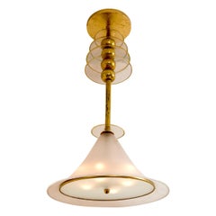 Rare Midcentury Murano Ceiling Fixture attributed to Venini