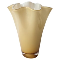 Raro vaso in vetro di Murano del Medioevo Fazzoletto, Italia, anni '70