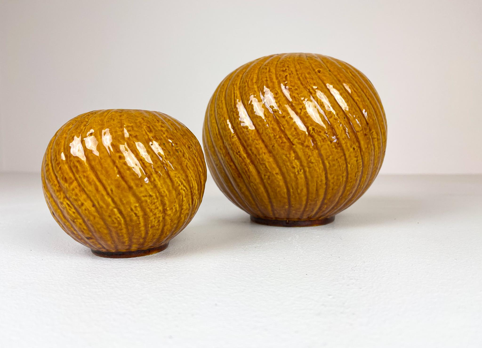 Mid-Century Modern Midcentury Modern Rare Pair of Vases Gunnar Nylund Rörstrand, Sweden, 1940s For Sale