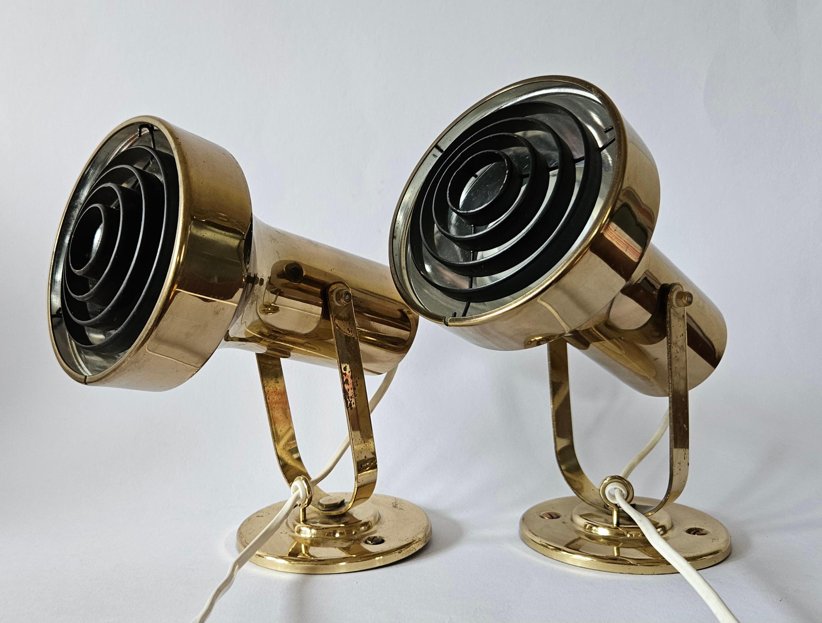 Rare Midcentury Pair of Wall Lamp, ANETA, Sweden, 1970s en vente 6