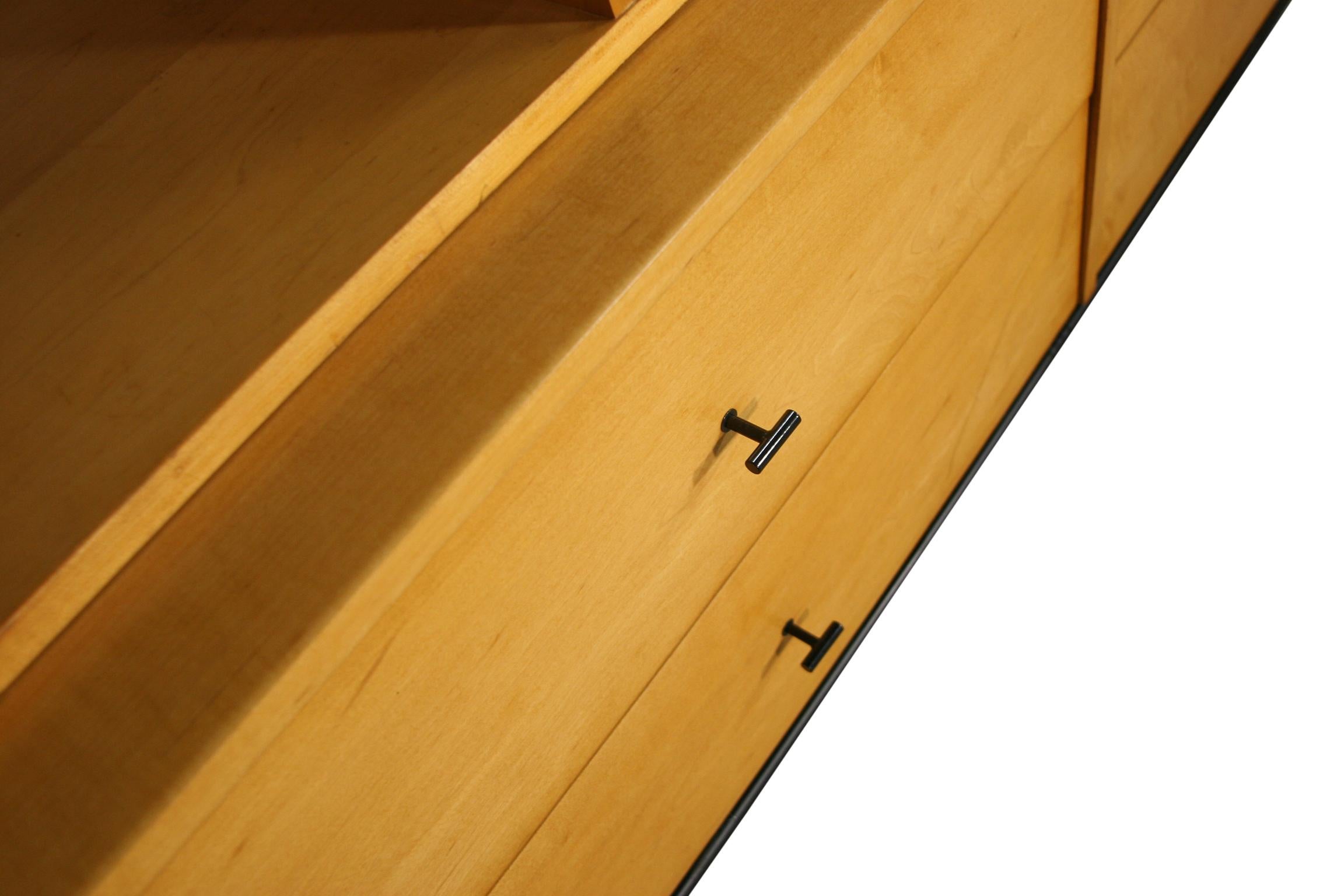 Woodwork Rare Midcentury Paul McCobb #1562 Drop Lid Desk W/Organizer Maple T Pulls