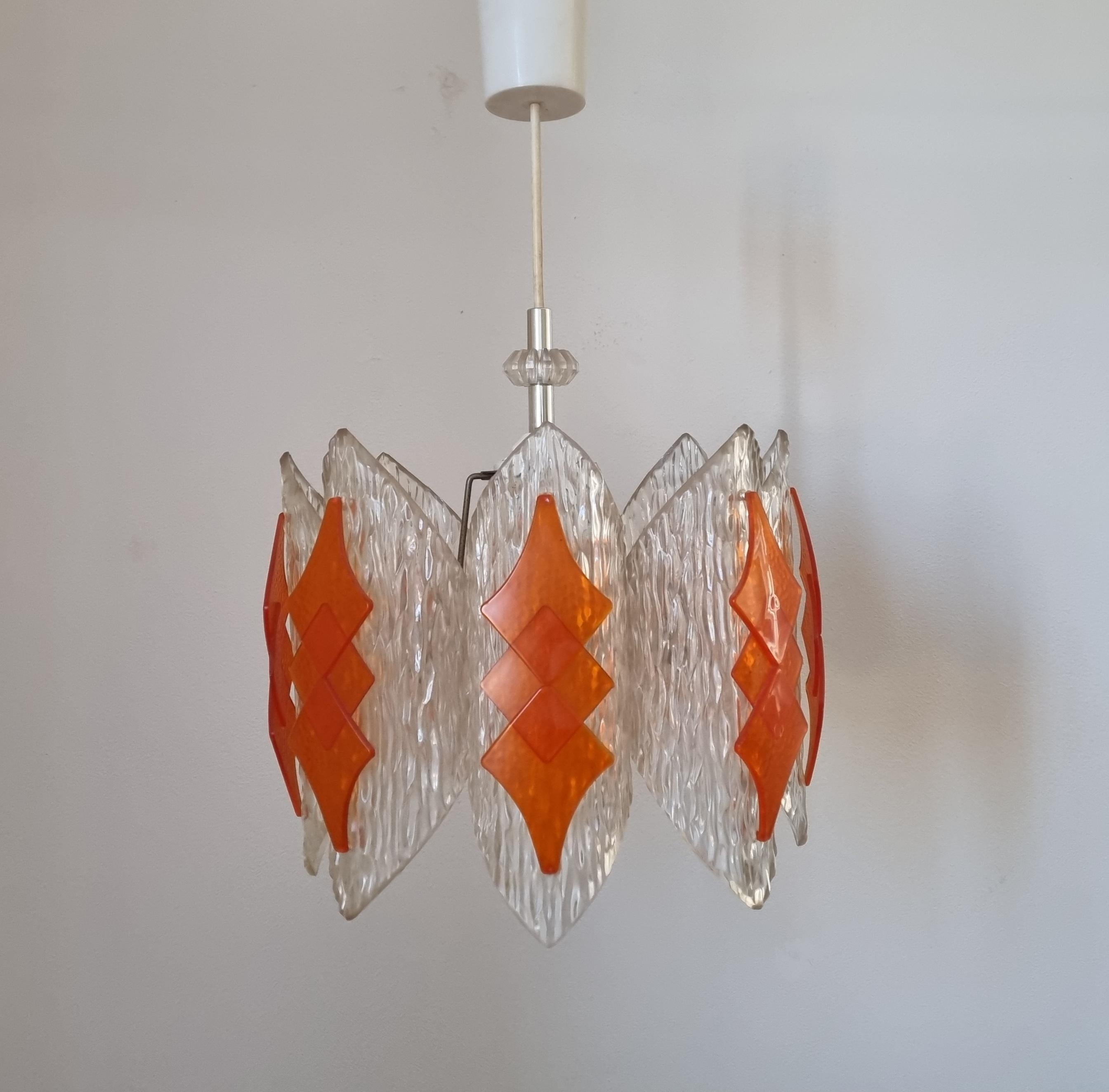 Rare Mid-Century Pendant, Germany, 1970s In Good Condition For Sale In Praha, CZ