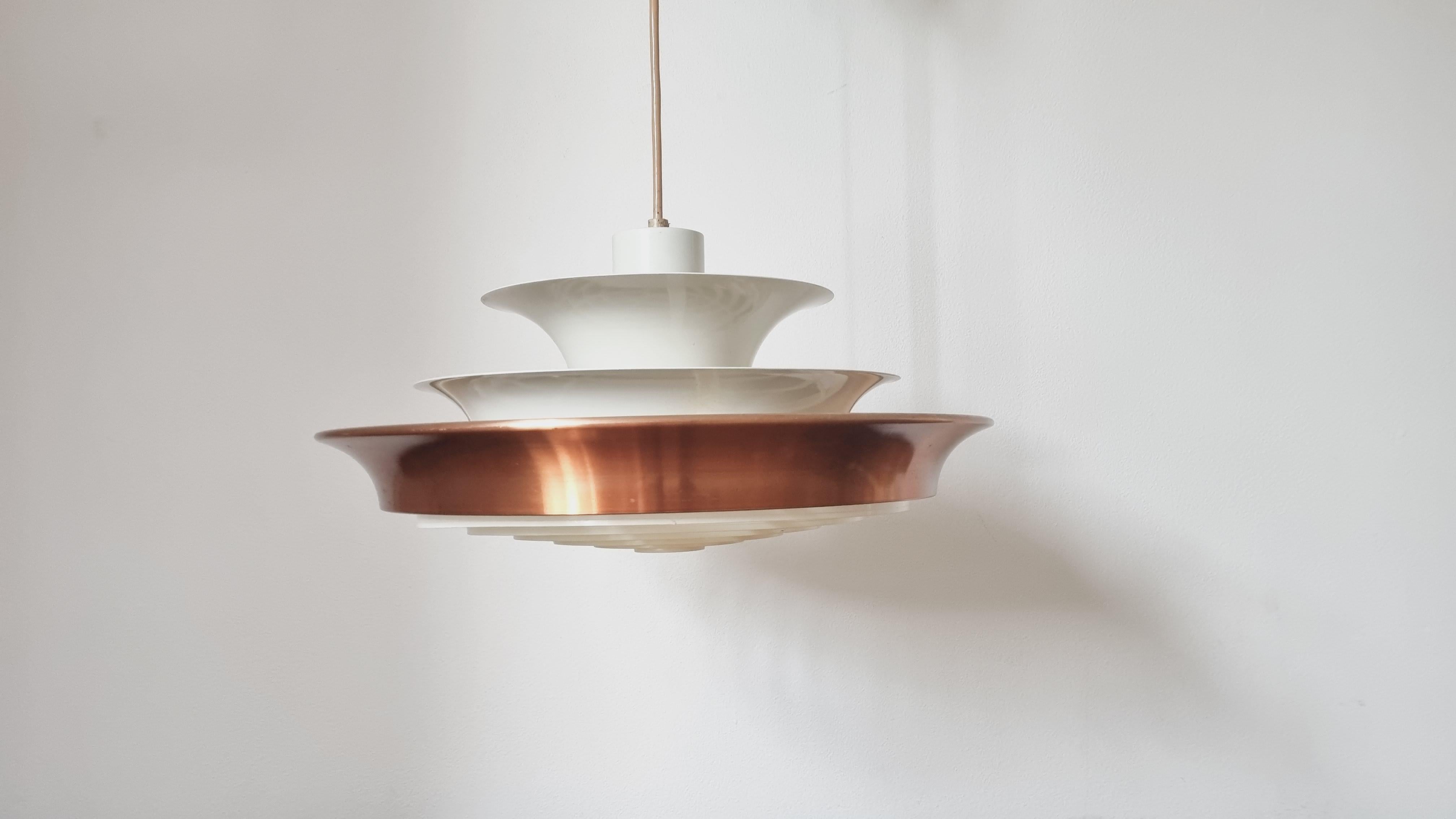 Late 20th Century Rare Midcentury Pendant in Style of Louis Poulsen, Denmark, 1970s For Sale