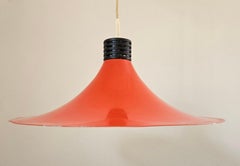 Rare Midcentury Red Pendant, Space Age, Italy, 1970s