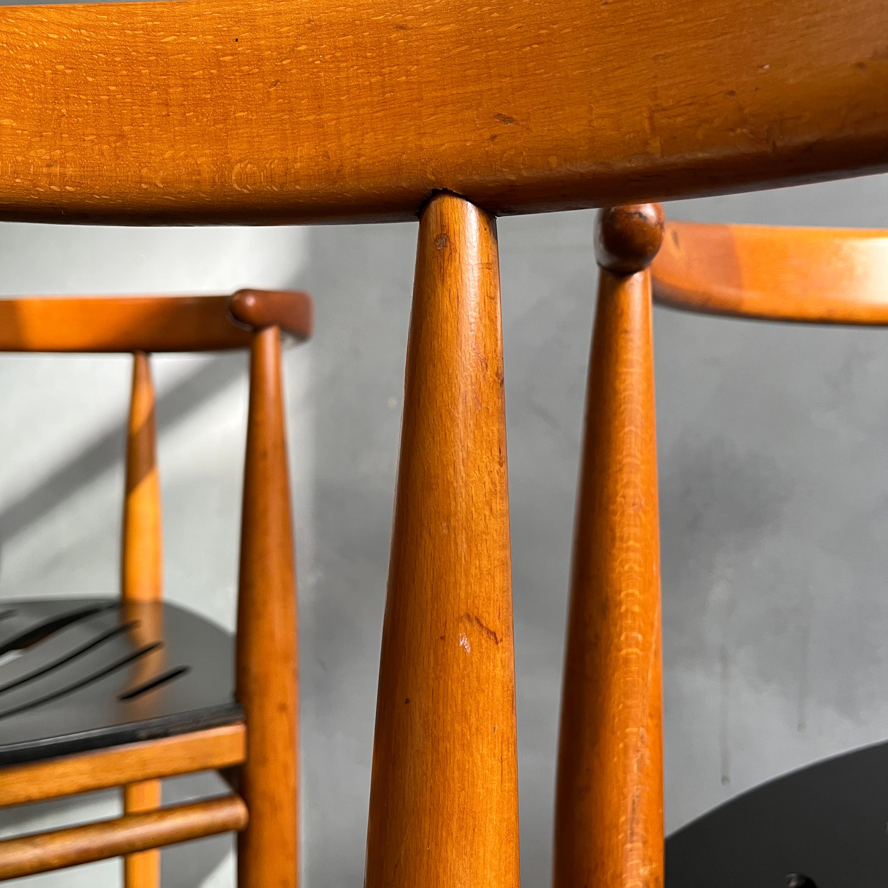 Rare chaises de salle à manger scandinave du milieu du siècle, ensemble de quatre chaises Bon état - En vente à BROOKLYN, NY