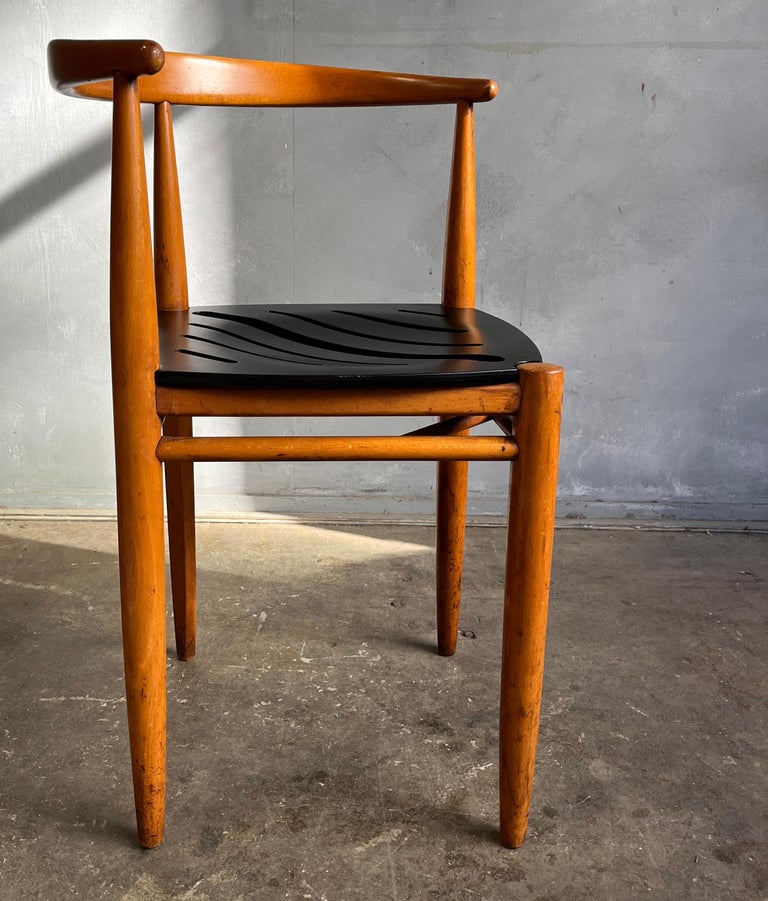 Rare Midcentury Scandinavian Dining Chairs Set of Four For Sale at 1stDibs