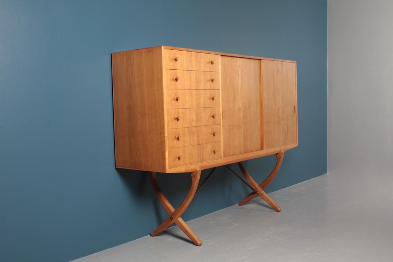 Sideboard in oak, designed by Hans Wegner and made by Carl Hansen Cabinetmakers. Great original condition.