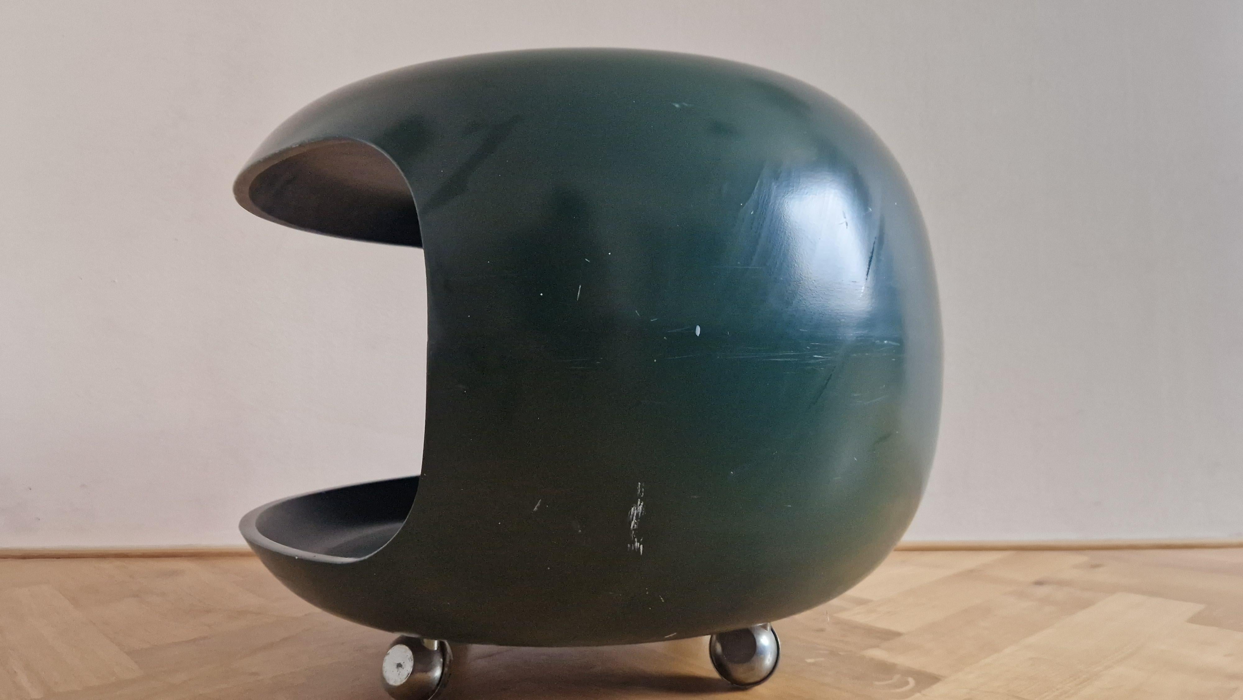 Verre Rare table d'appoint de style ère spatiale du milieu du siècle dernier, Ernst Moeckl, Allemagne, 1970 en vente