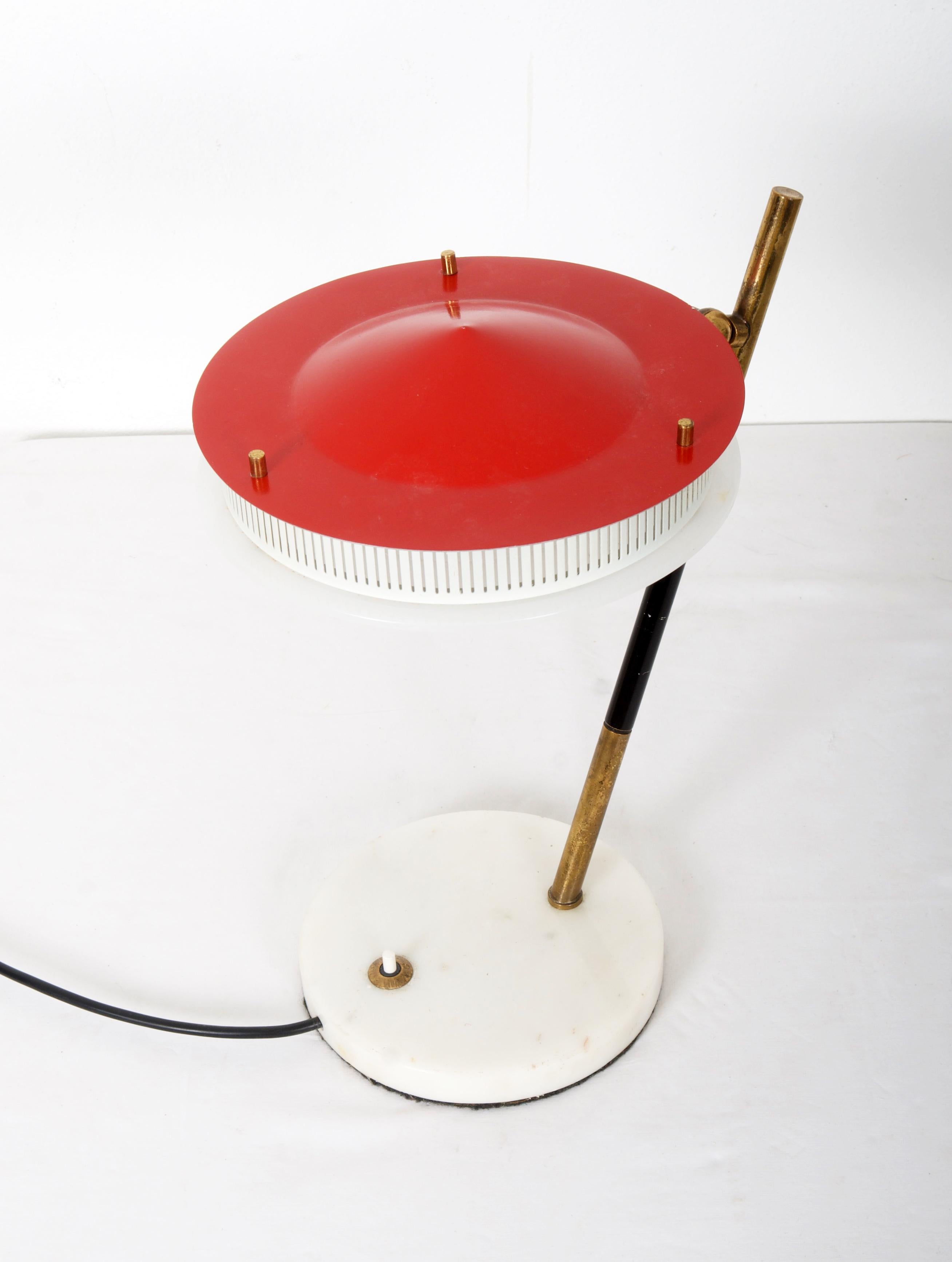 Italian Rare Midcentury Stilux Table Lamp For Sale