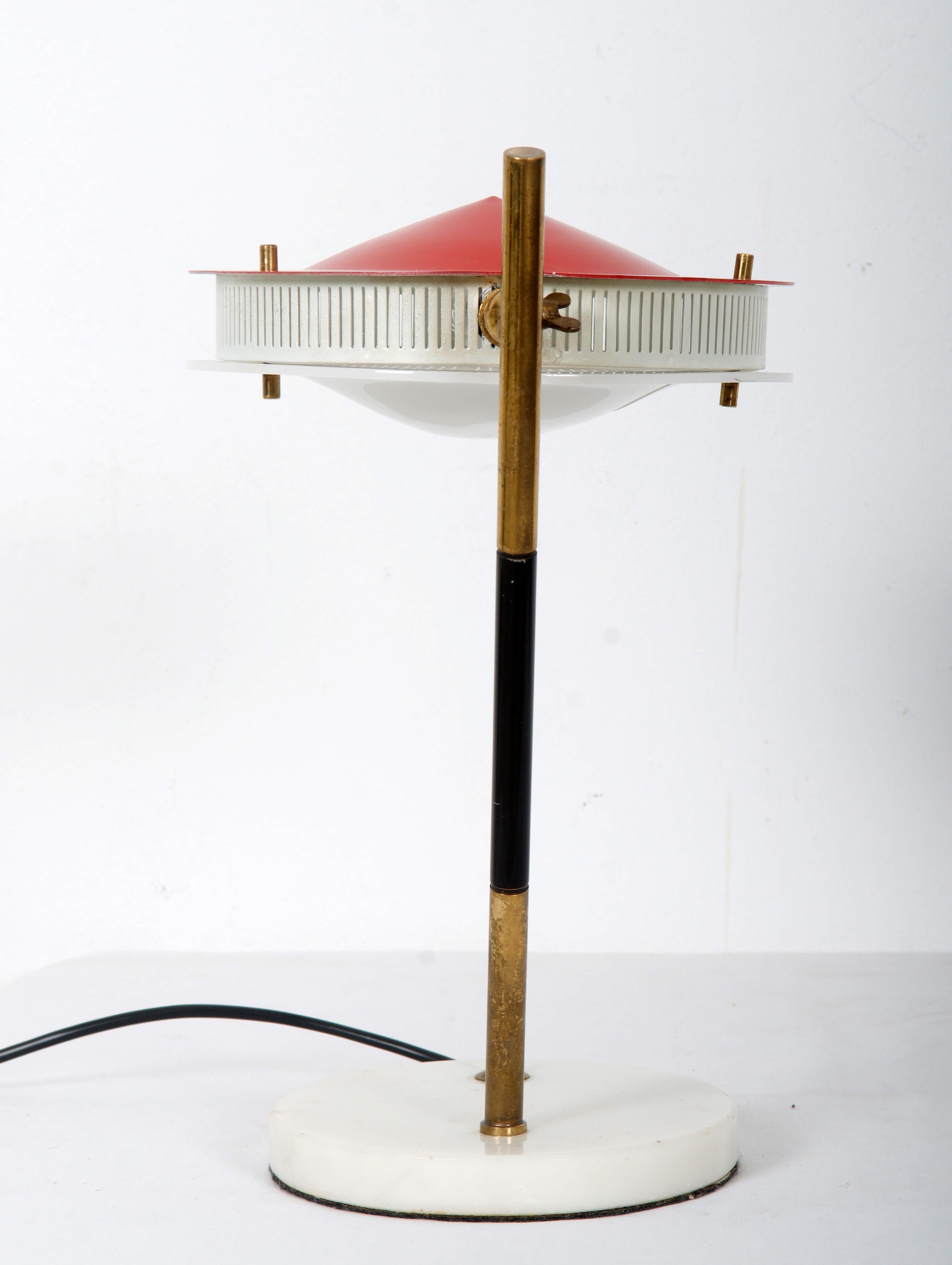 Brass Rare Midcentury Stilux Table Lamp For Sale