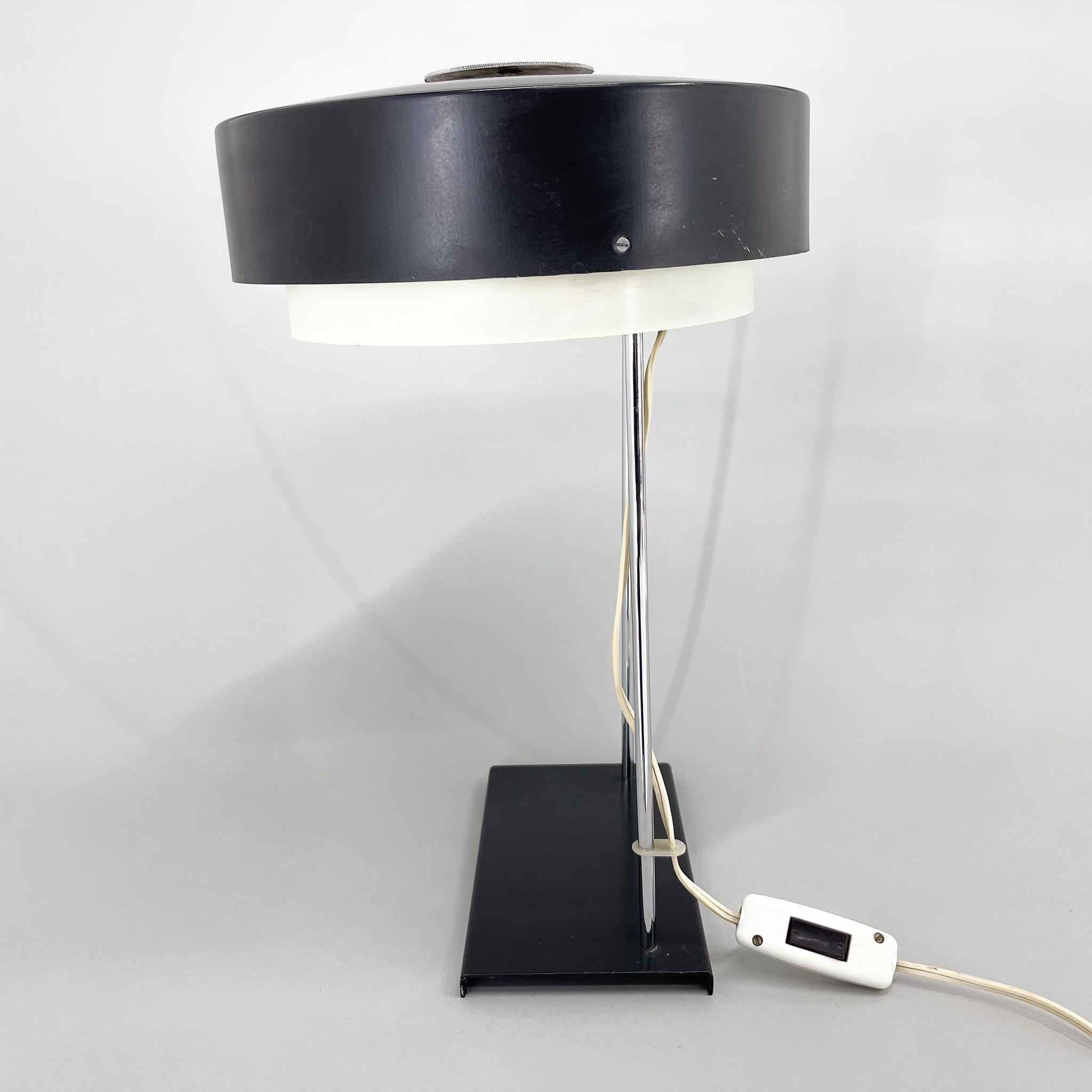 Metal Rare Midcentury Table Lamp by Josef Hůrka for Napako, Marked For Sale