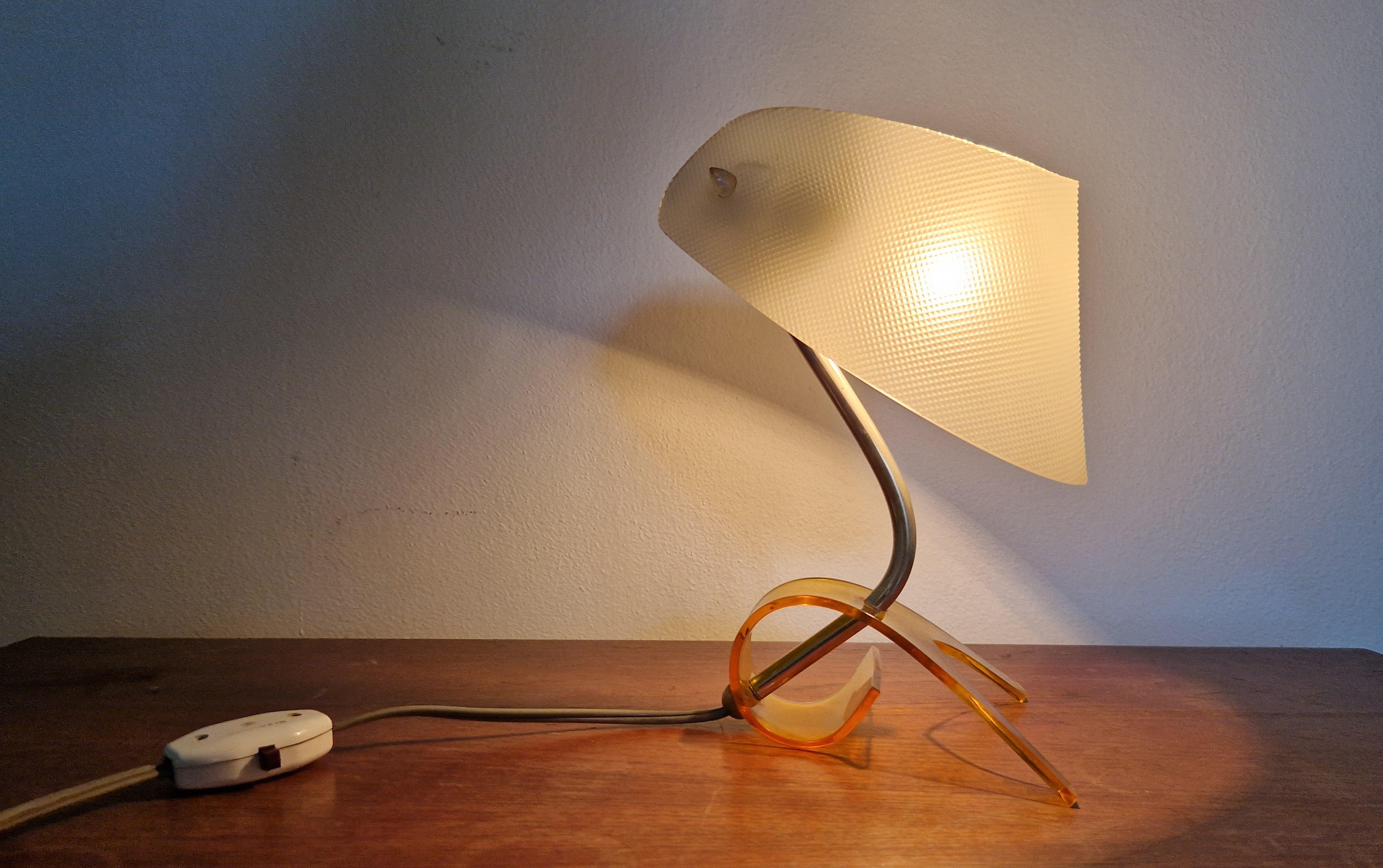 Seltene Mid-Century-Tischlampe entworfen von Apolinary Galecki, Deutschland, 1960er Jahre im Angebot 4