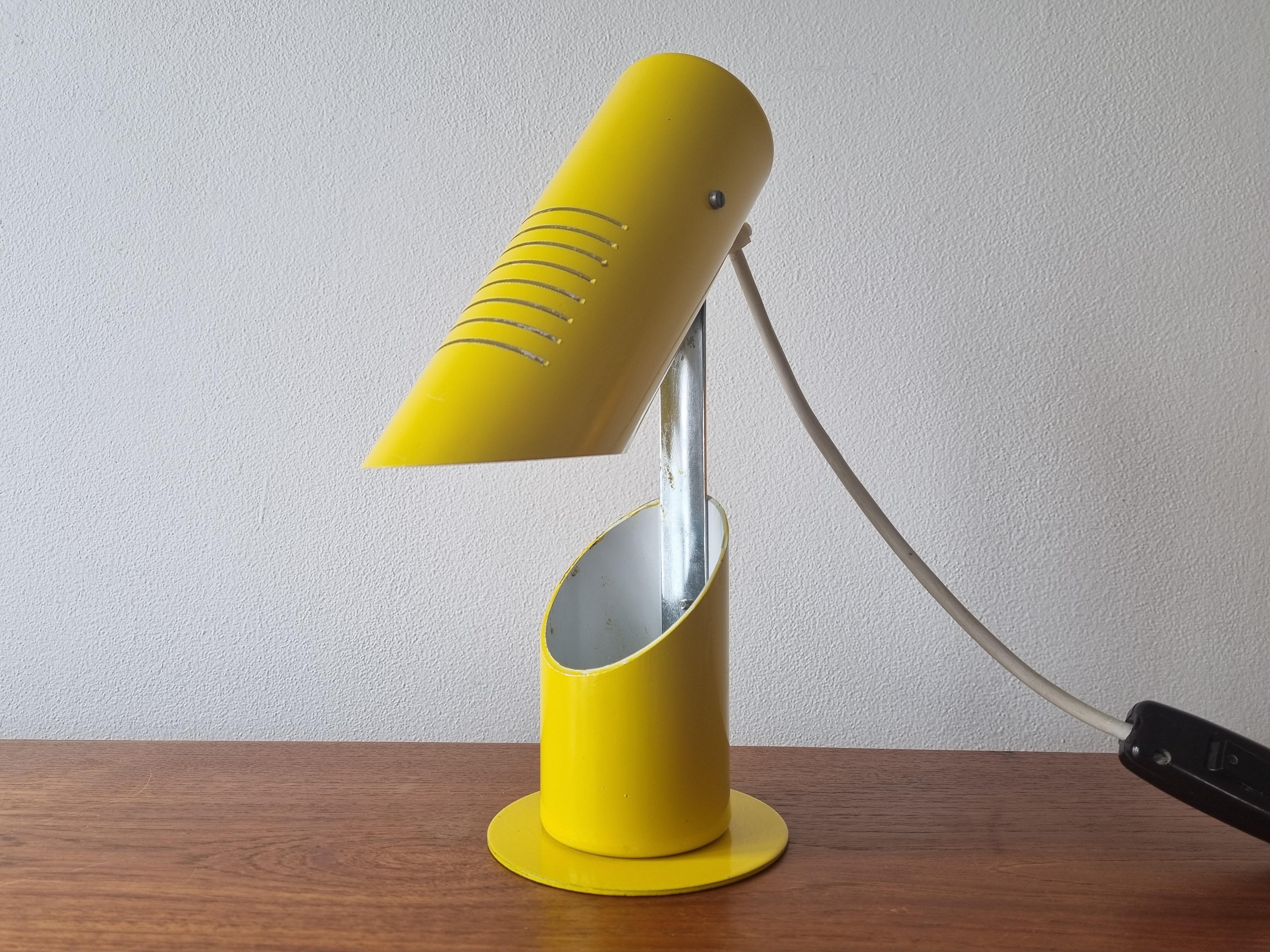 Lacquered Rare Midcentury Table Lamp, Space Age, Italy, 1970s For Sale