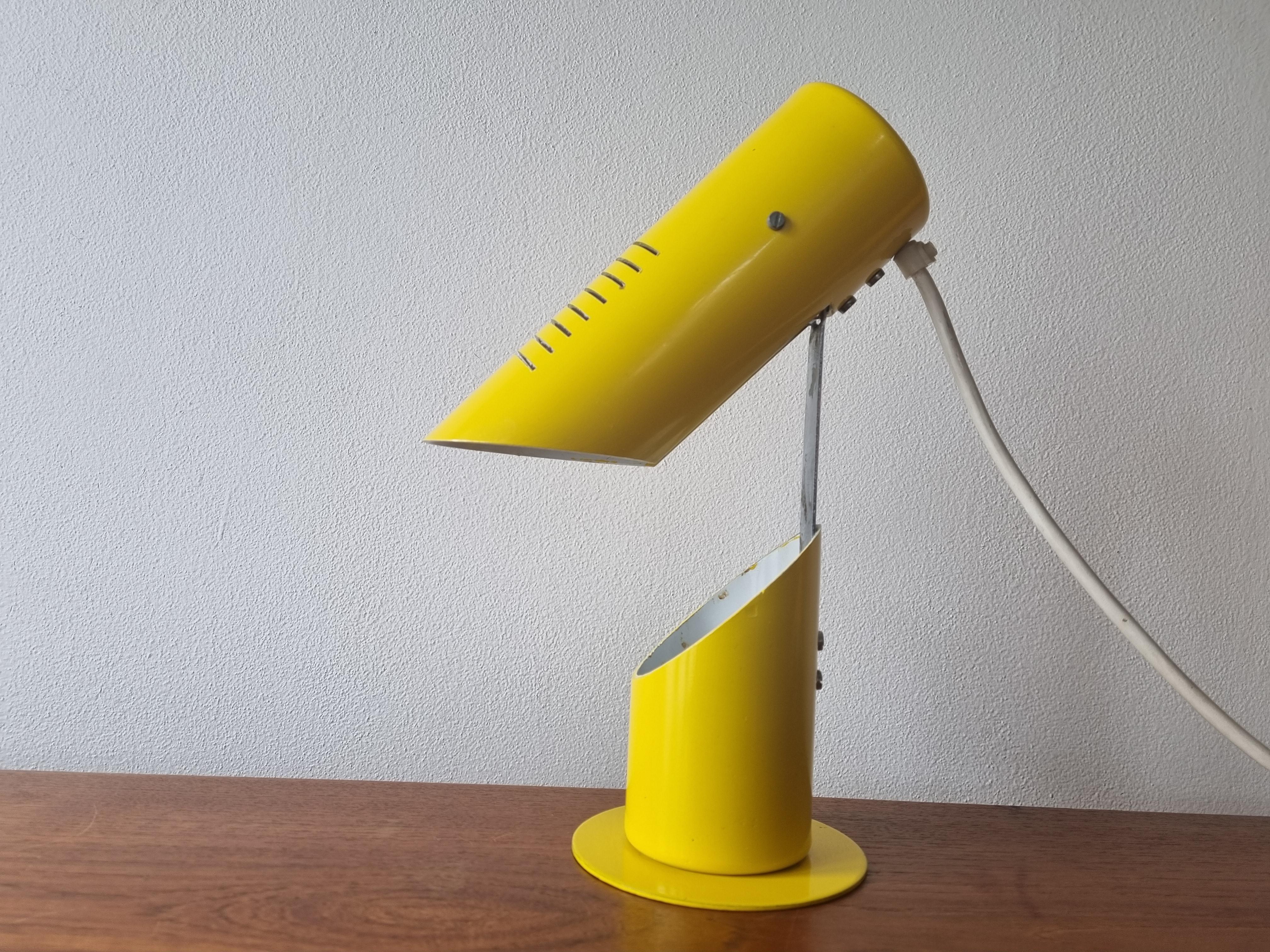Metal Rare Midcentury Table Lamp, Space Age, Italy, 1970s For Sale
