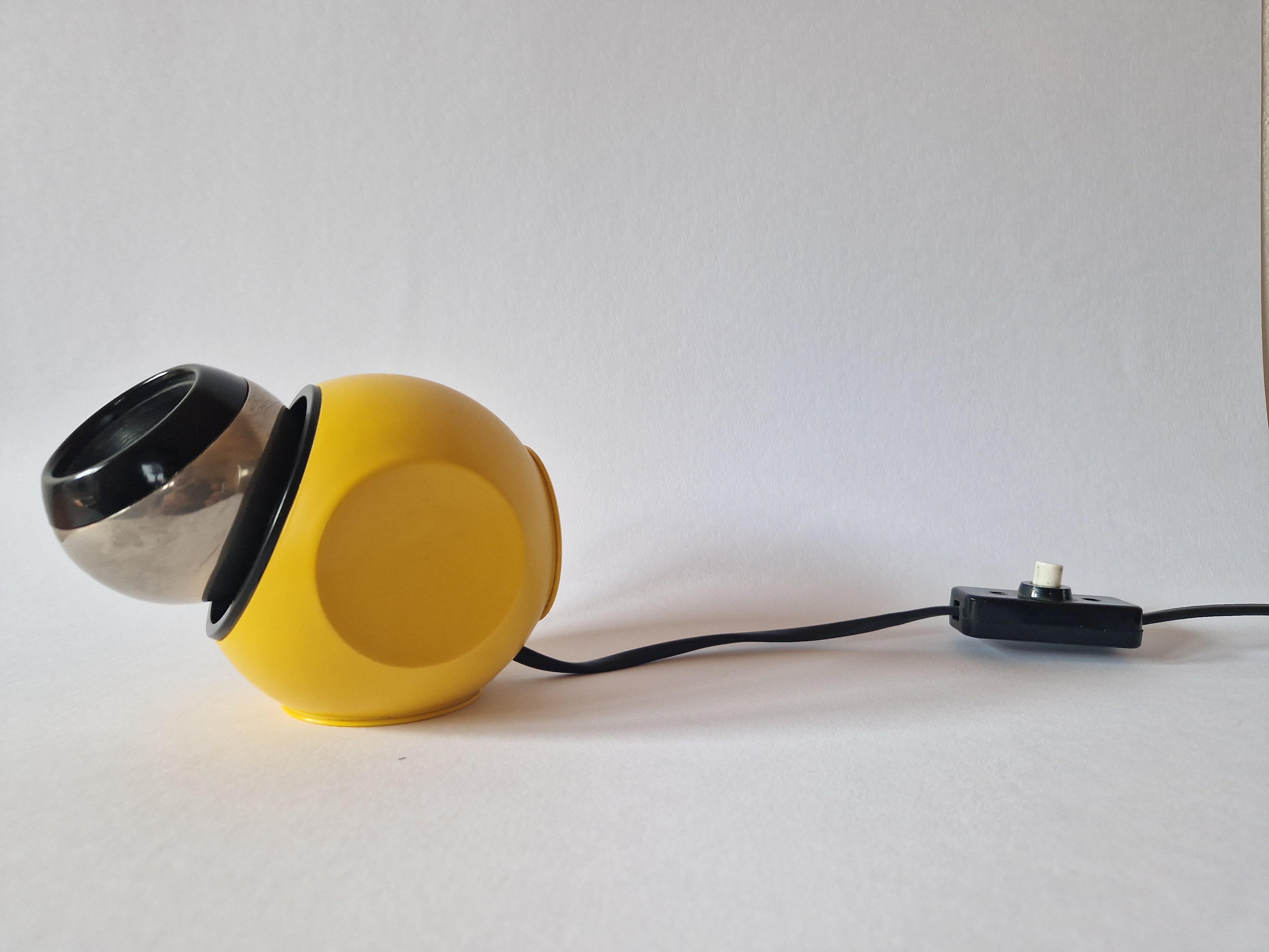 Mid-Century Modern Rare Midcentury Table Magnetic Halogen Lamp AKA, Space Age, Germany, 1970s For Sale