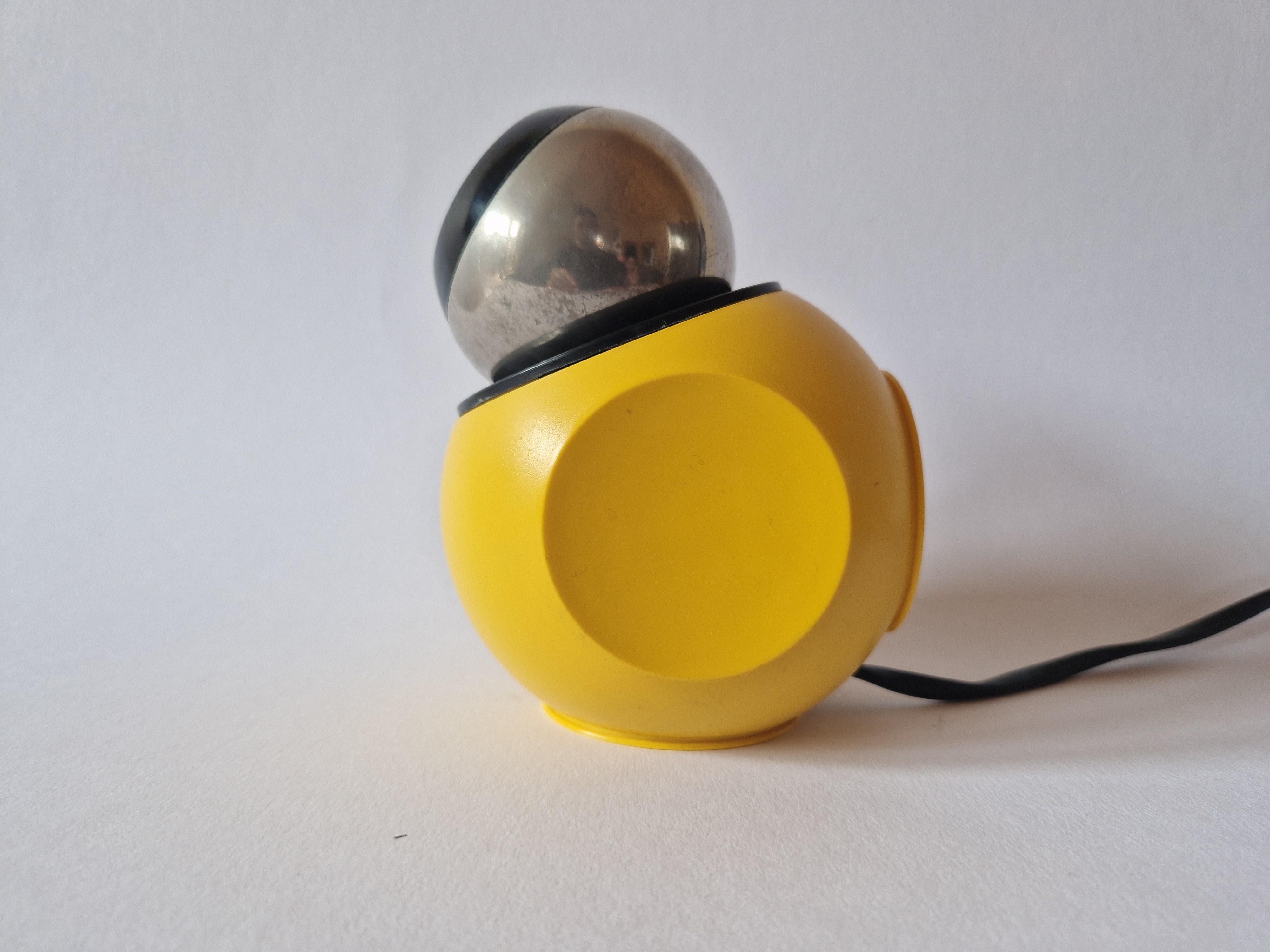 Metal Rare Midcentury Table Magnetic Halogen Lamp AKA, Space Age, Germany, 1970s For Sale
