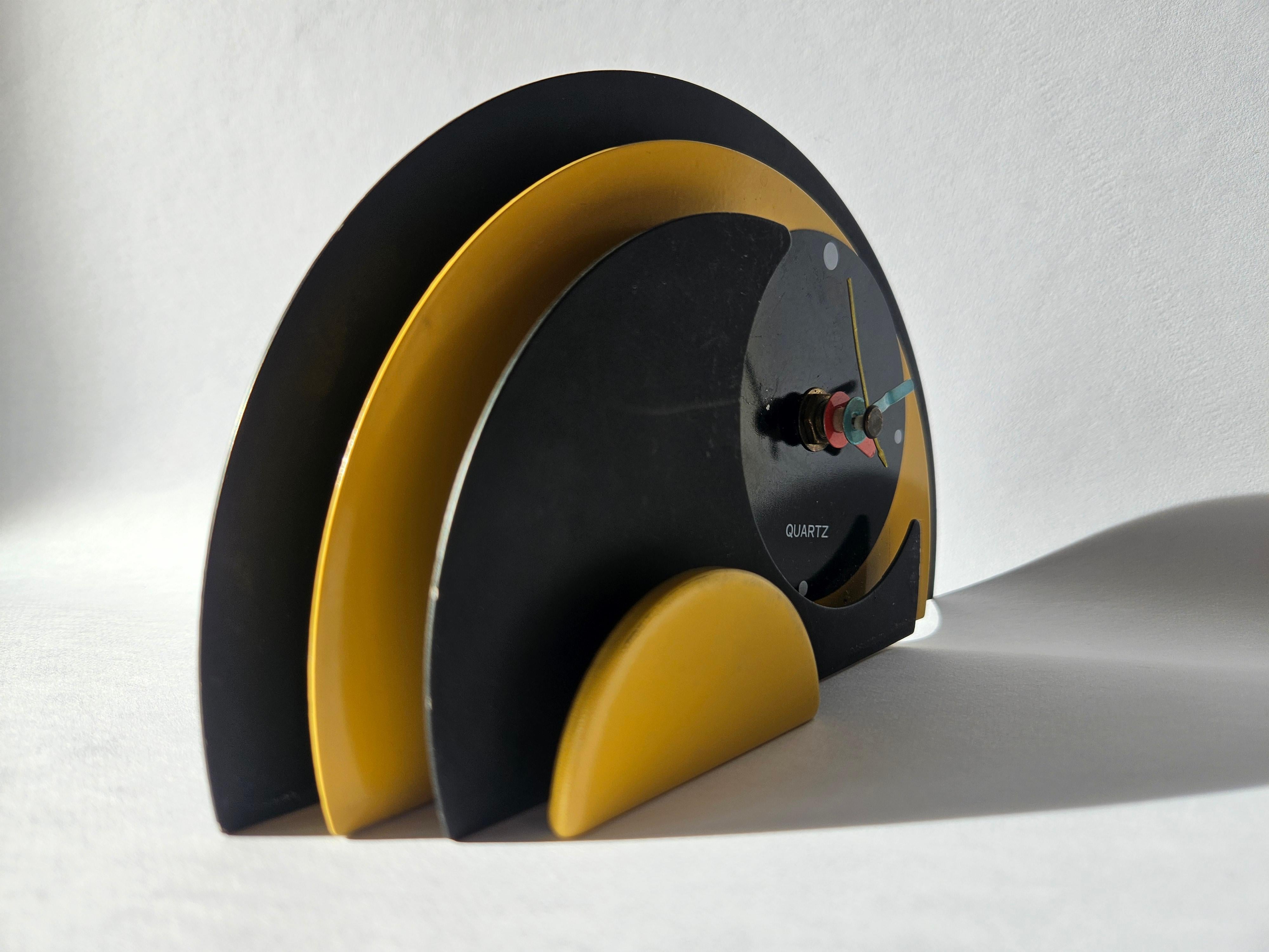 Late 20th Century Rare Midcentury Table or Desk Clock, 1970s For Sale