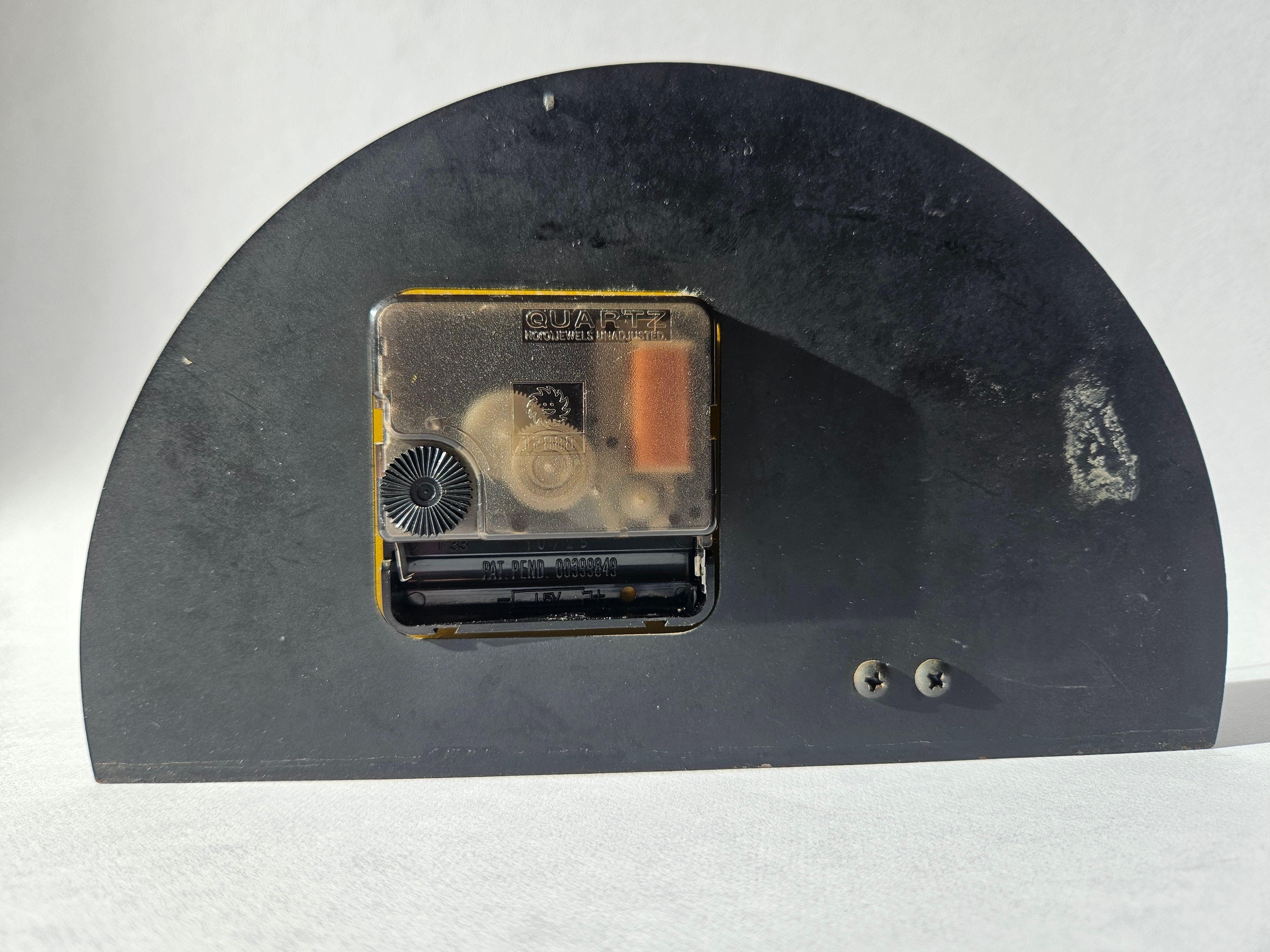 Metal Rare Midcentury Table or Desk Clock, 1970s For Sale