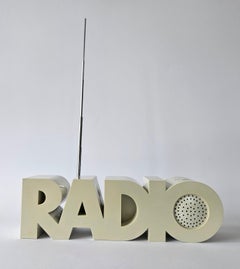 Rare Midcentury Table or Desk Radio, Space Age, Italy, 1970s