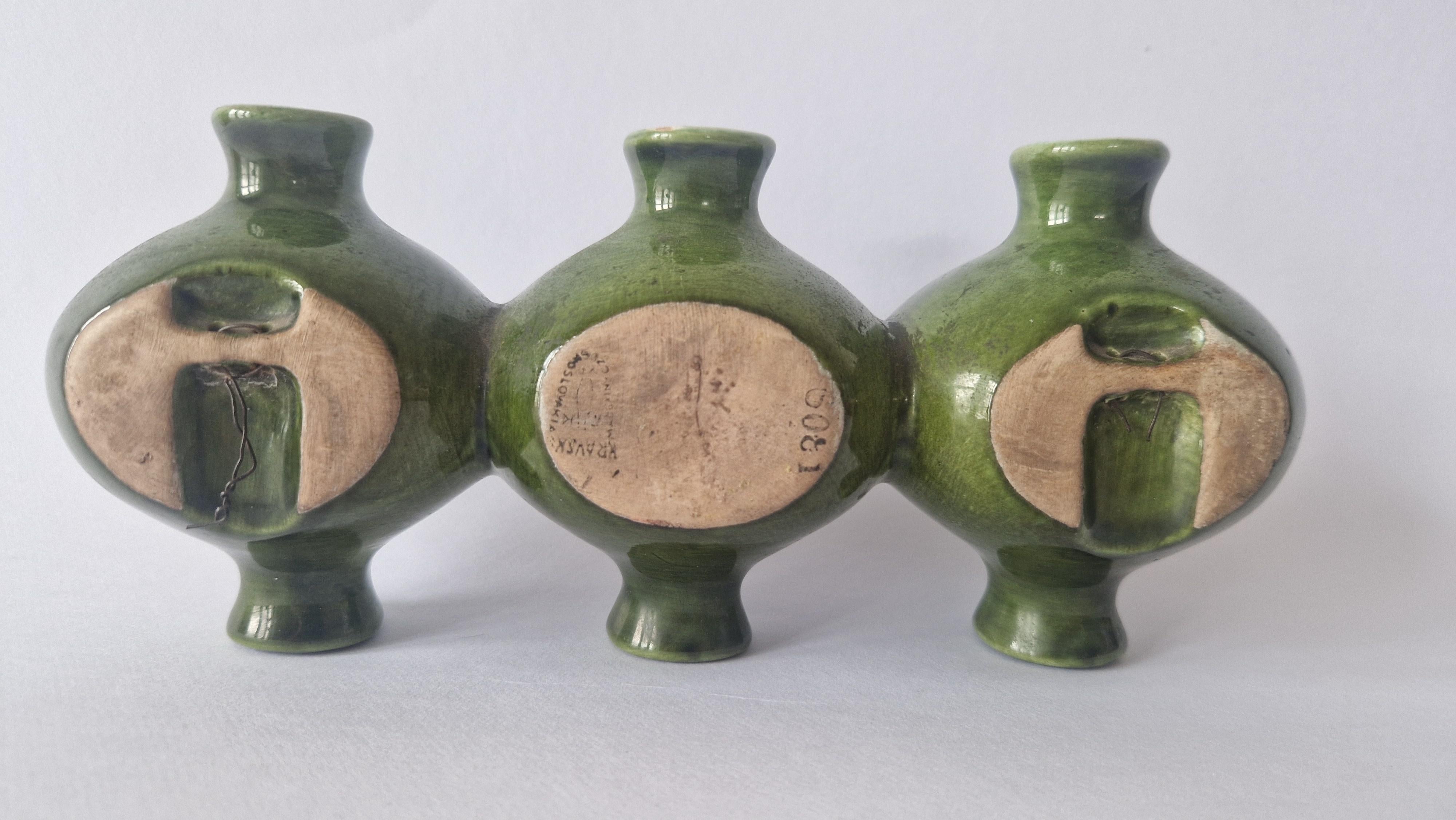 Raro jarrón de cerámica de mesa o pared de mediados de siglo, años 70 Cerámico en venta